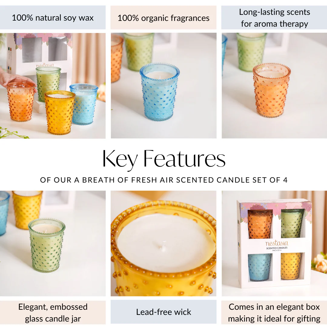 A Breath Of Fresh Air Scented Candle Set Of 4 With Gift Box - Image 5