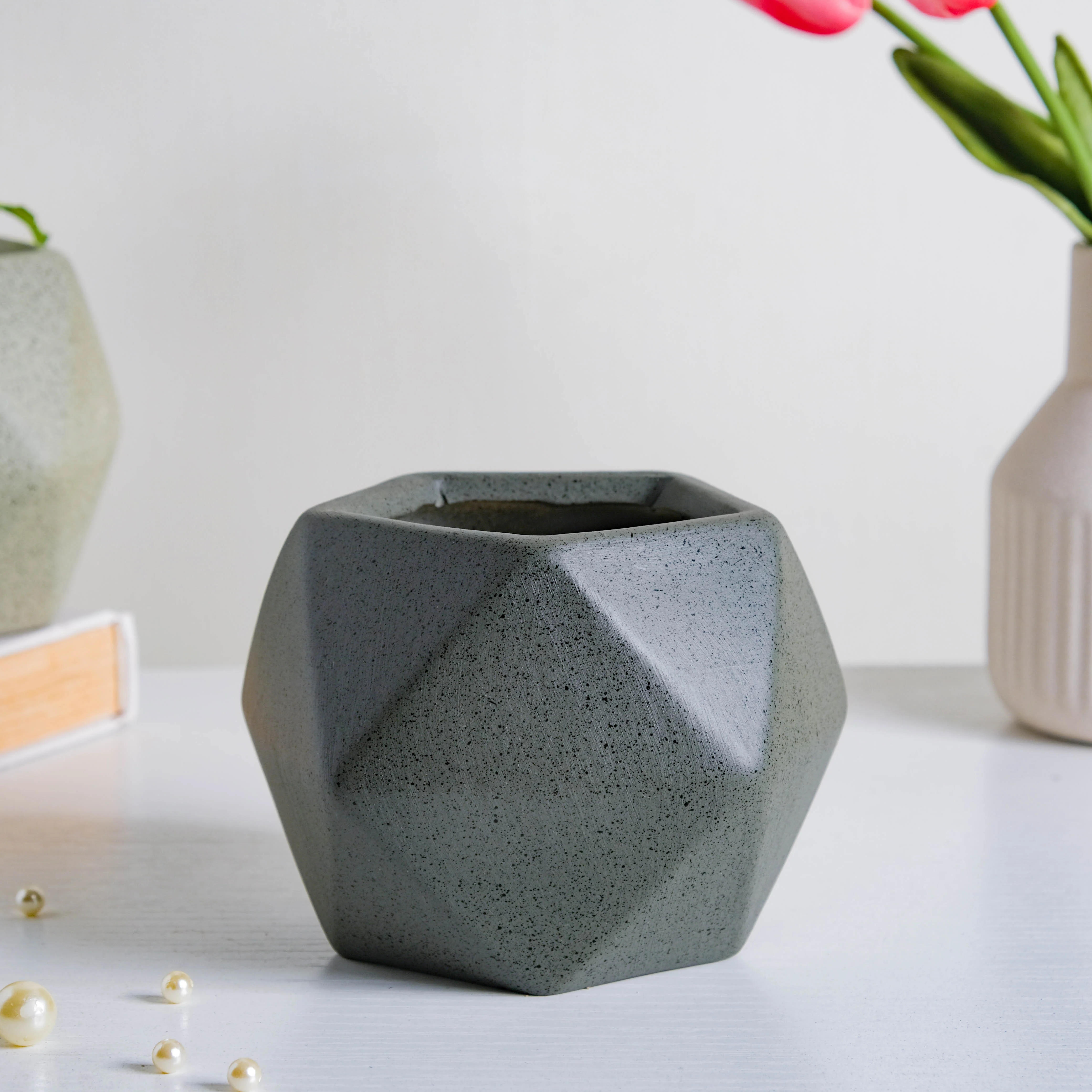Abstract Ceramic Planter Pot Set Of 5 - Image 14
