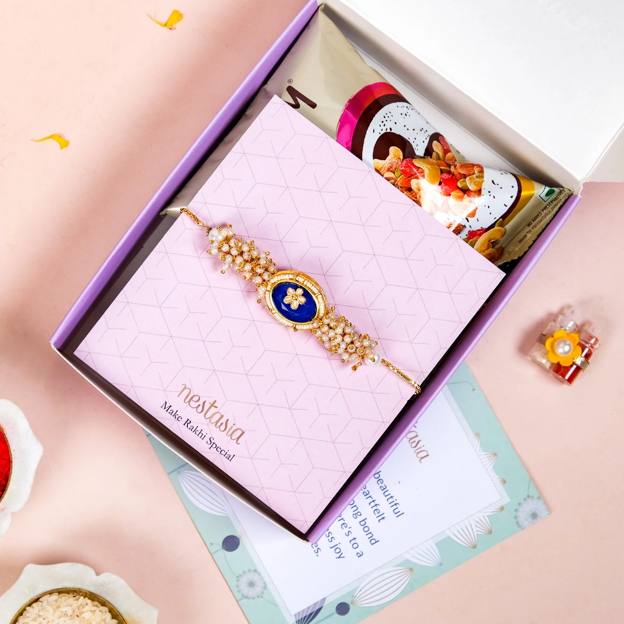 Adjustable Bracelet Rakhi Set For Siblings - Image 6