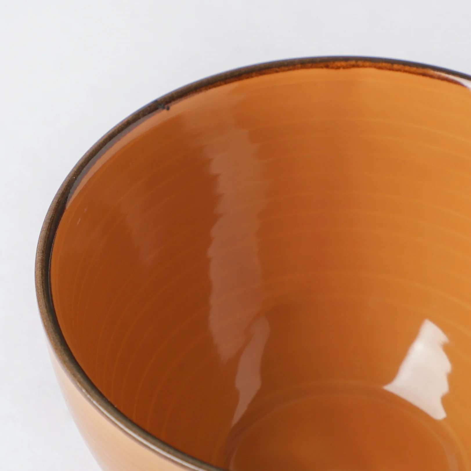 Adora Rimmed Glossy Soup Bowl Orange 550ml - Image 4