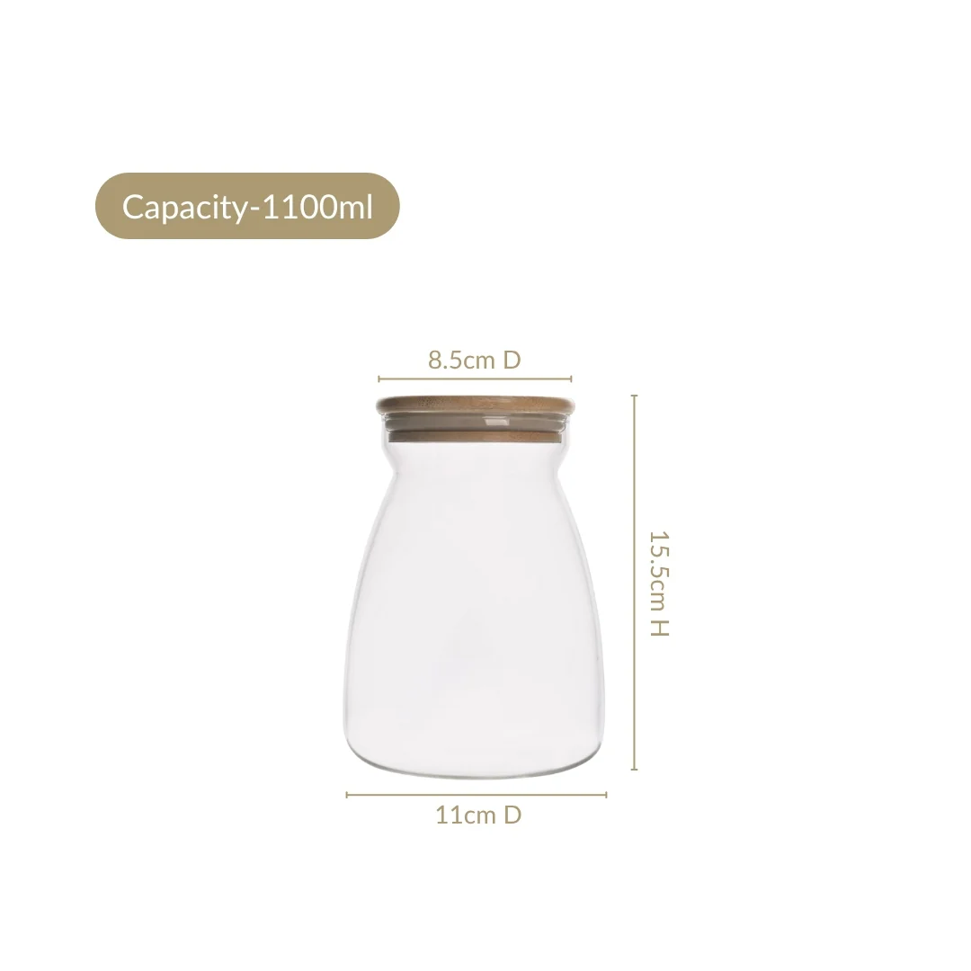 Airtight Jar Set Of 2 For Dry Fruit Big 1100ml - Image 4