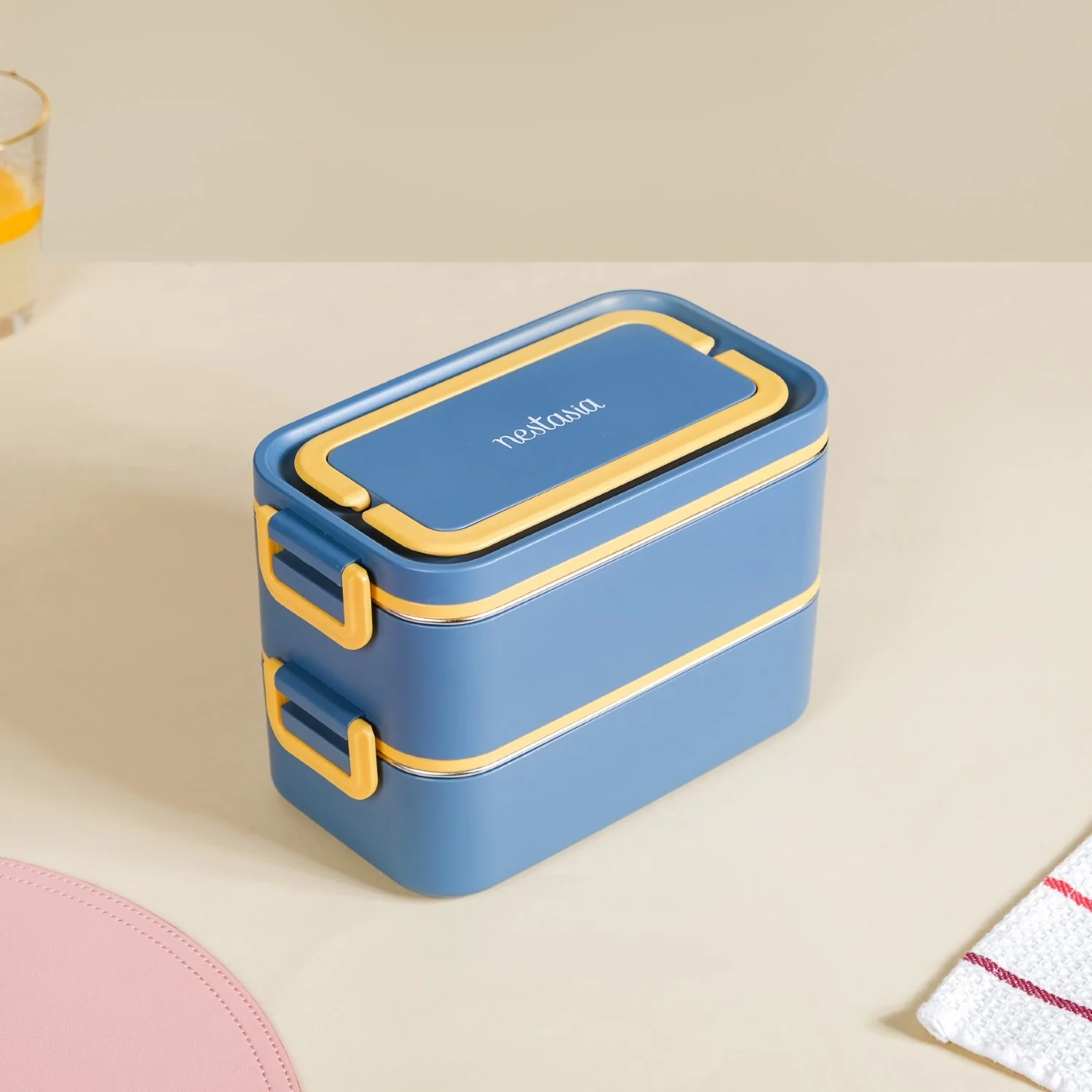 Airtight Multi Compartment Bento Lunch Box Teal 2000ml - Image 9