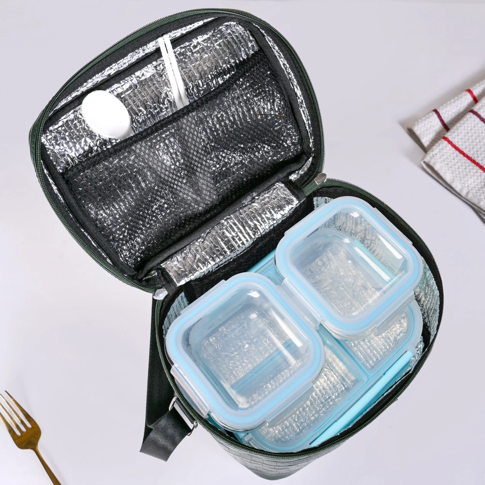 All In One Lunch Bag And Lunchbox Set Of 4 S 300ml x2 L 1000ml - Image 3