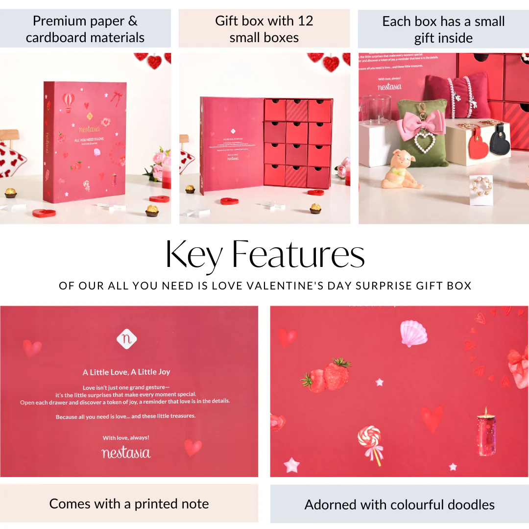 All You Need Is Love Valentine's Day Surprise Gift Box With 12 Gifts - Image 5