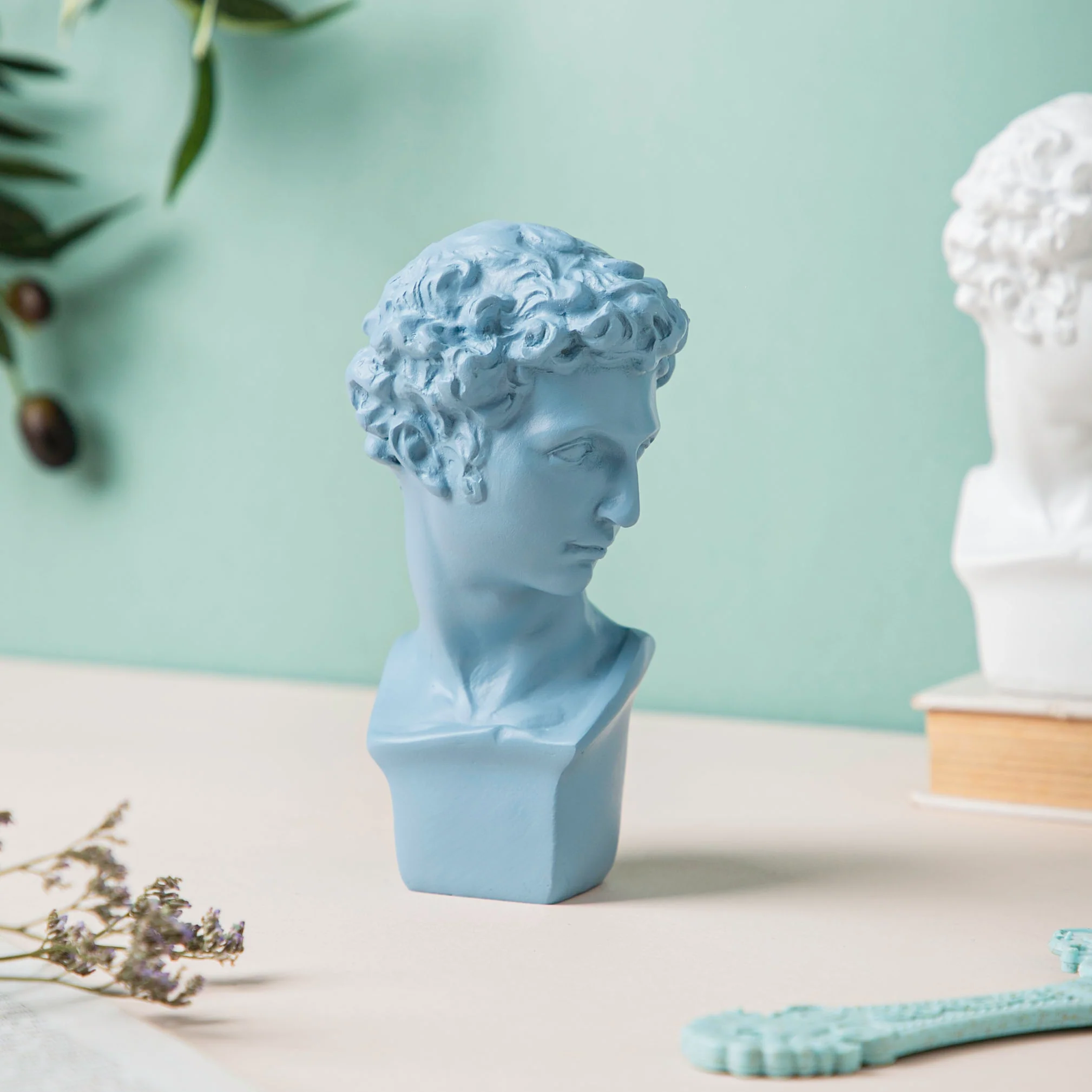 Ancient Greek Sculpture Blue - Image 5