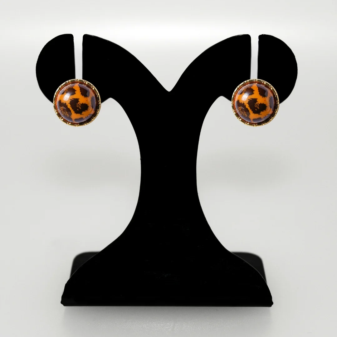 Animal Print Gold Accent Studs - Image 6