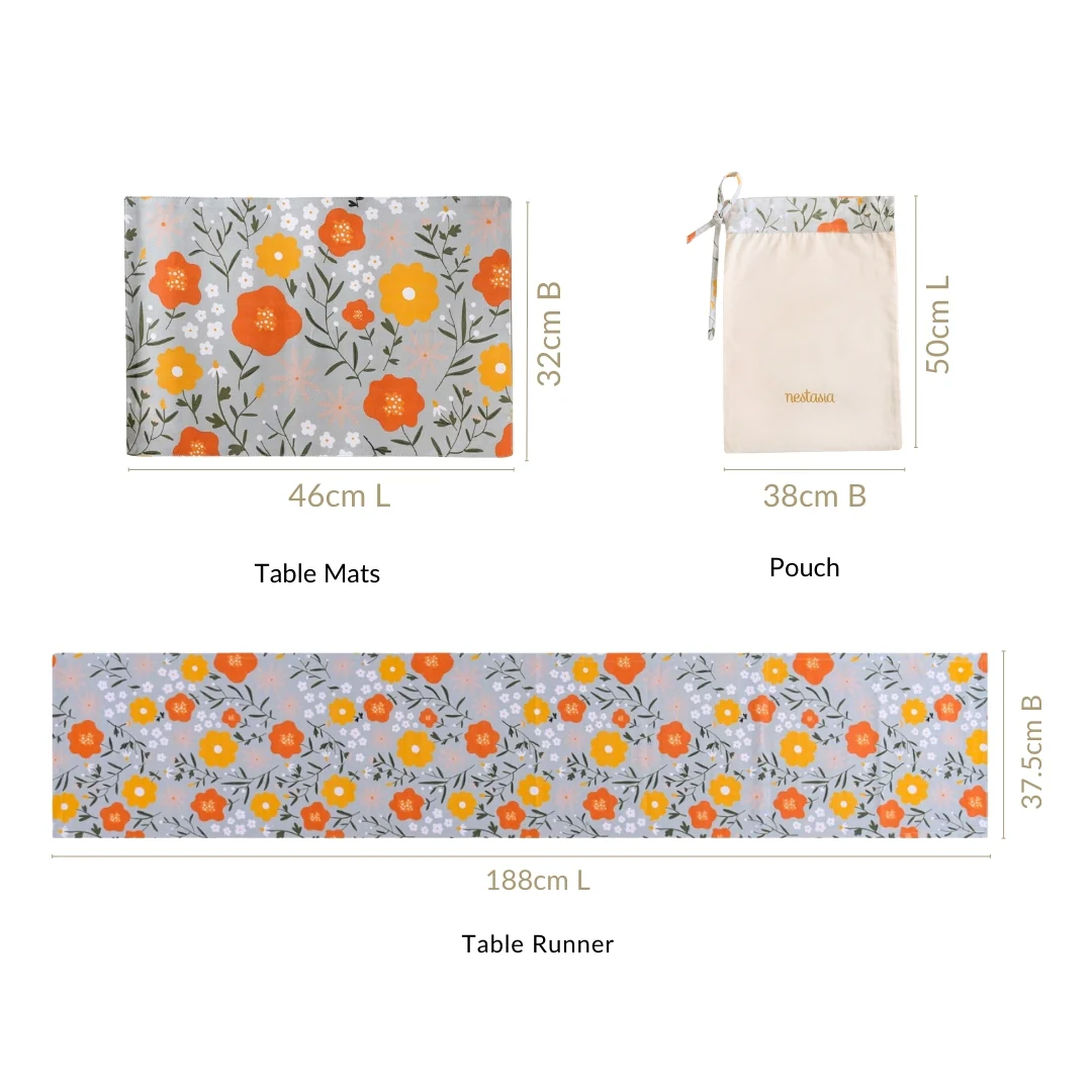 Arancia 7 Piece Table Mat And Runner Set - Image 4