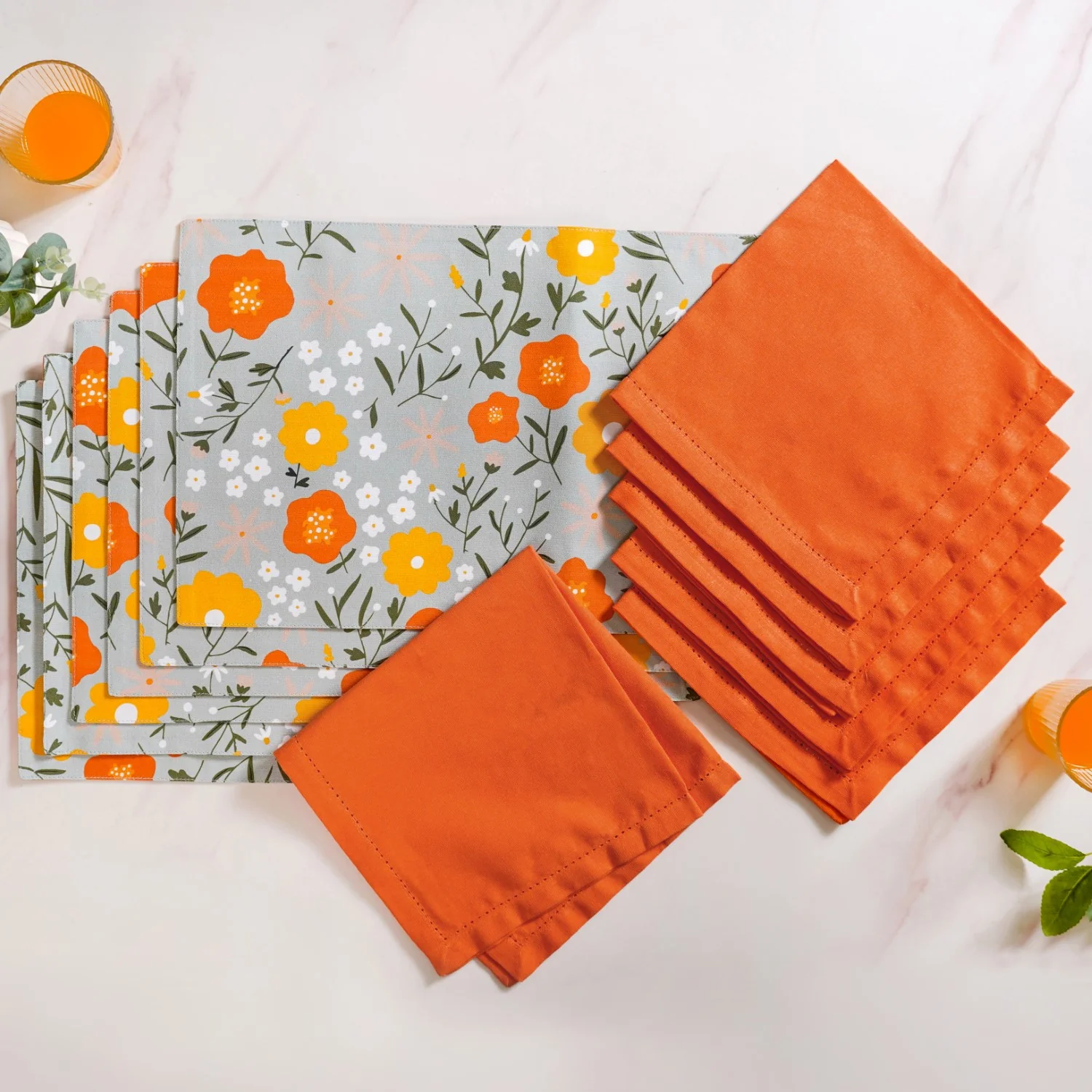 Arancia Table Mats And Matching Napkins Set Of 12 - Image 2