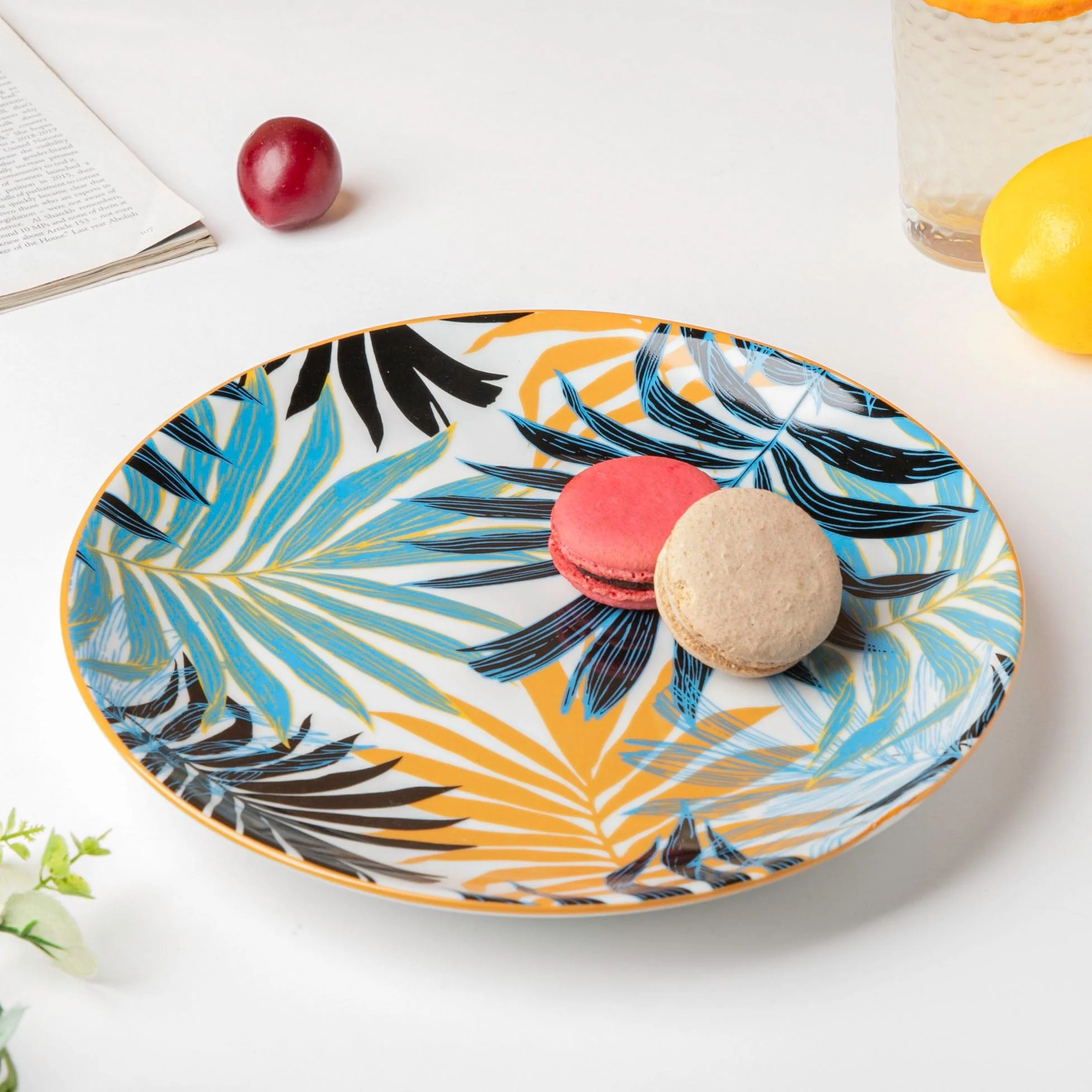 Areca Decal Ceramic Dinner Plate 10 Inch - Image 2
