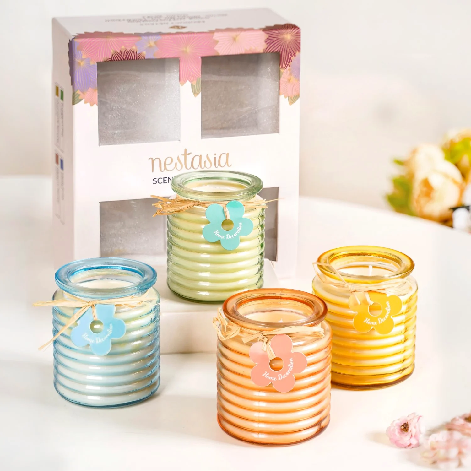 Aromas Of Nature Scented Candle Gift Set Of 4 - Image 3