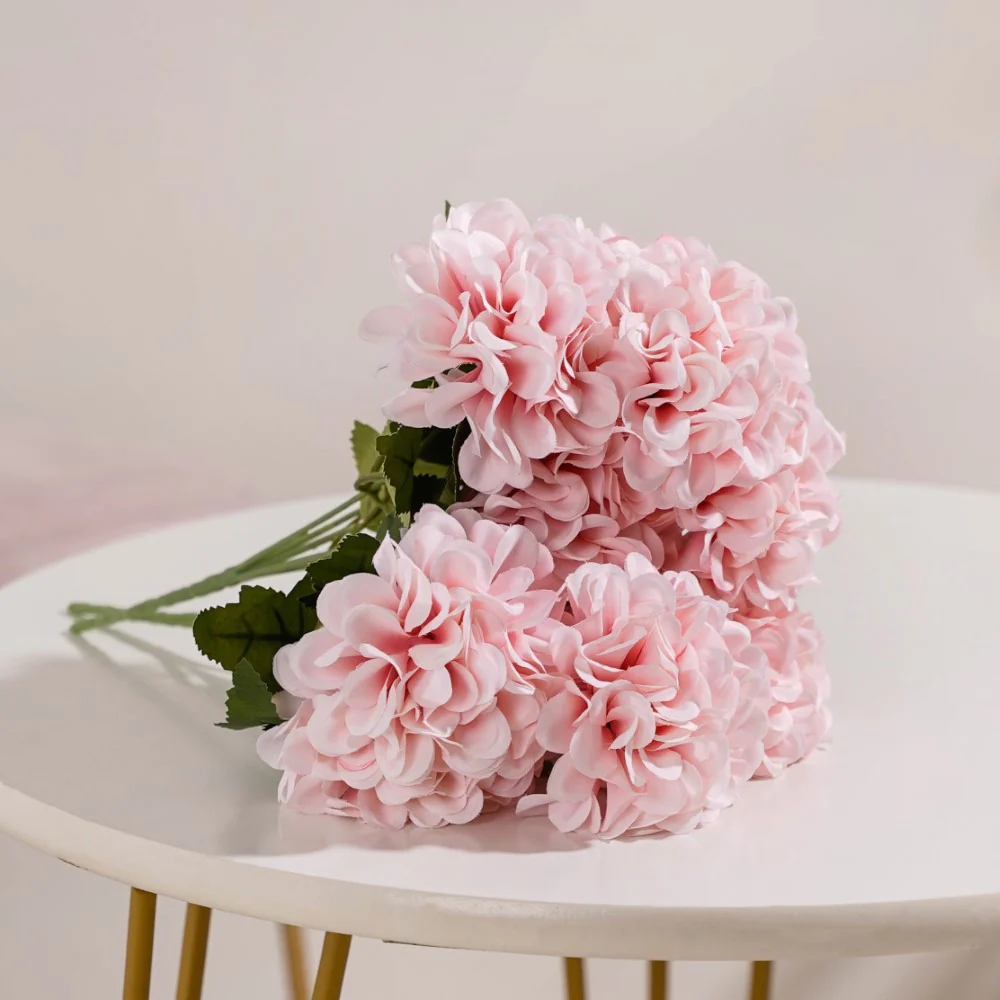 Artificial Chrysanthemum Bouquet Pink Set Of 2 - Image 3