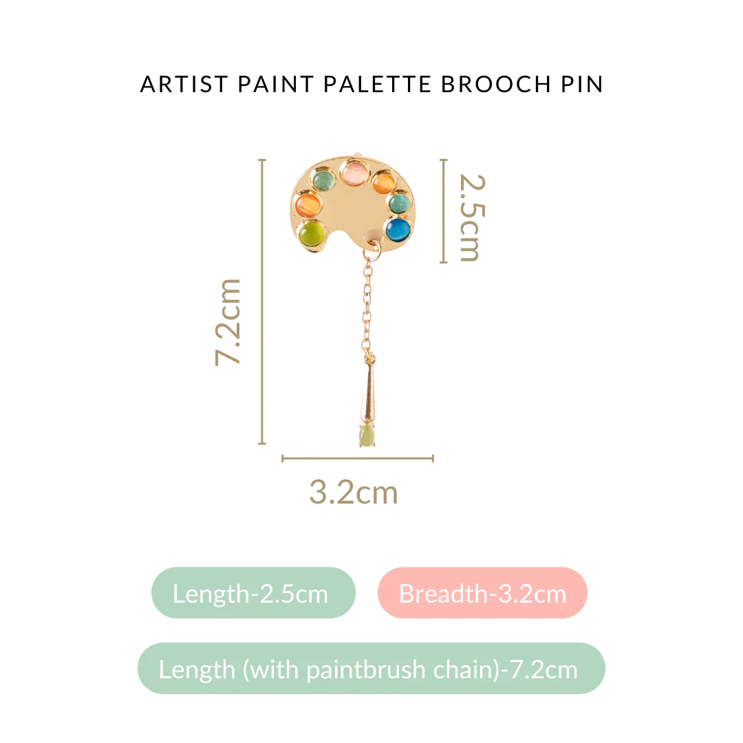 Artist Paint Palette Brooch Pin - Image 4