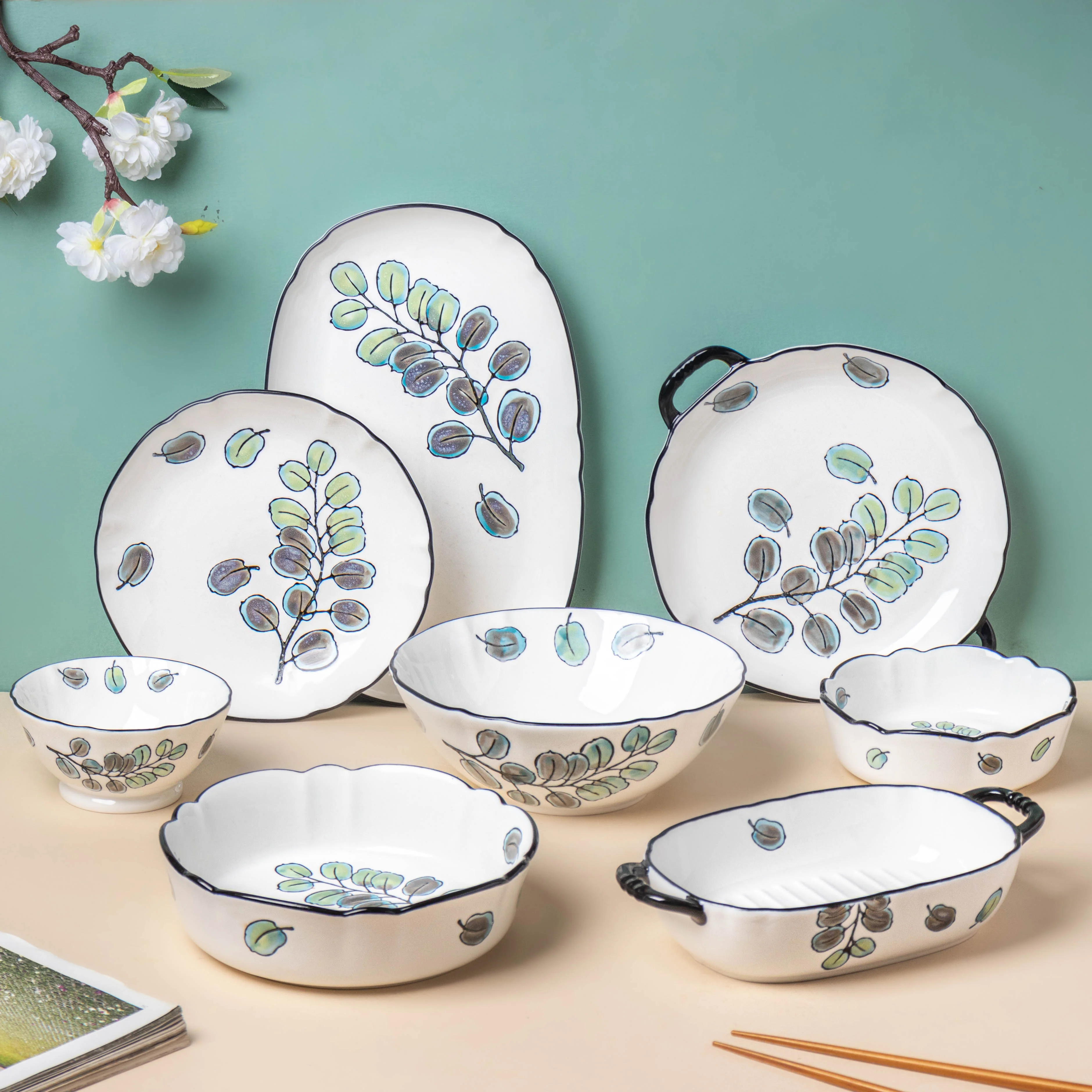 Aspen Leaves Long Platter 12 Inch - Image 7
