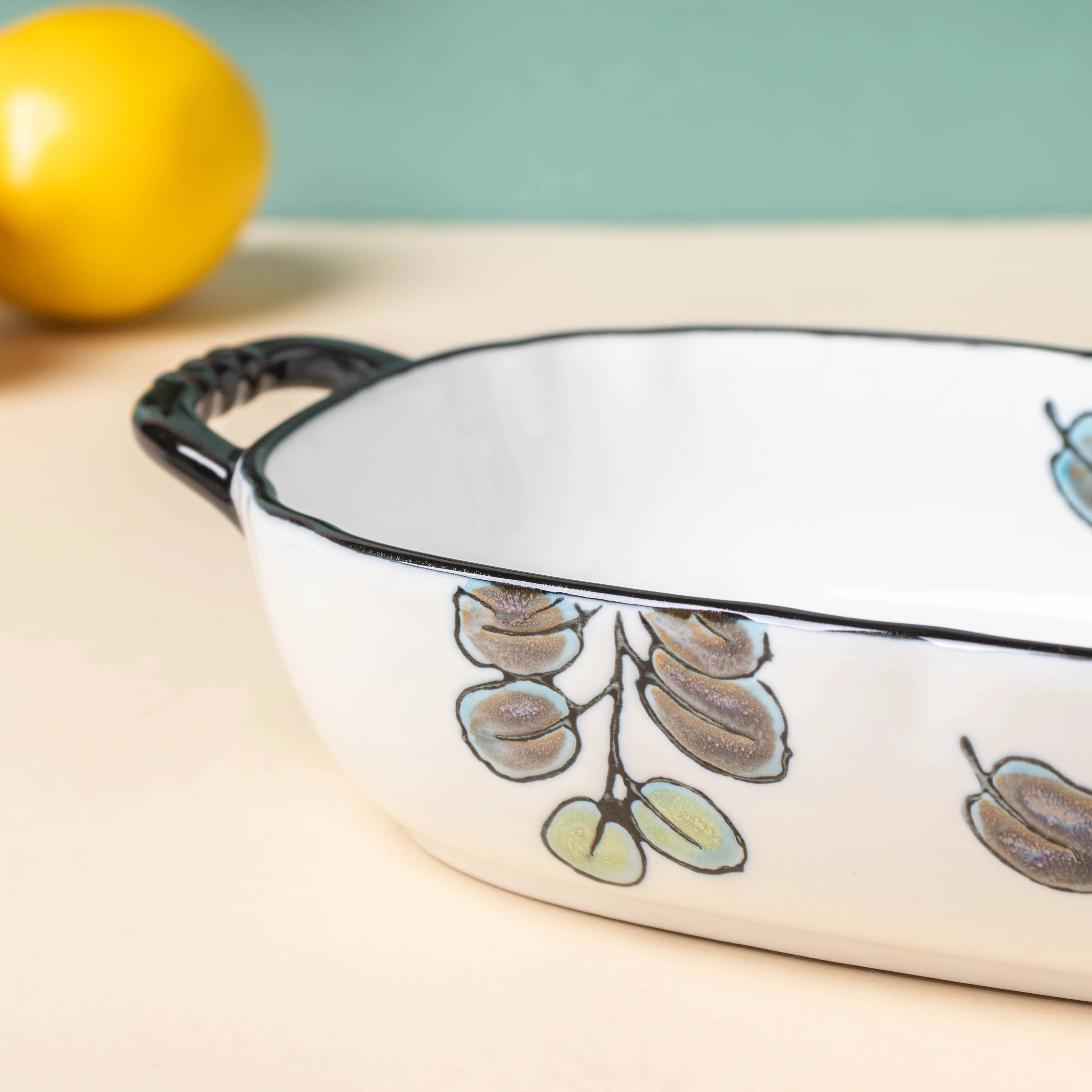 Aspen Leaves Long Serving Bowl 8 Inch - Image 6