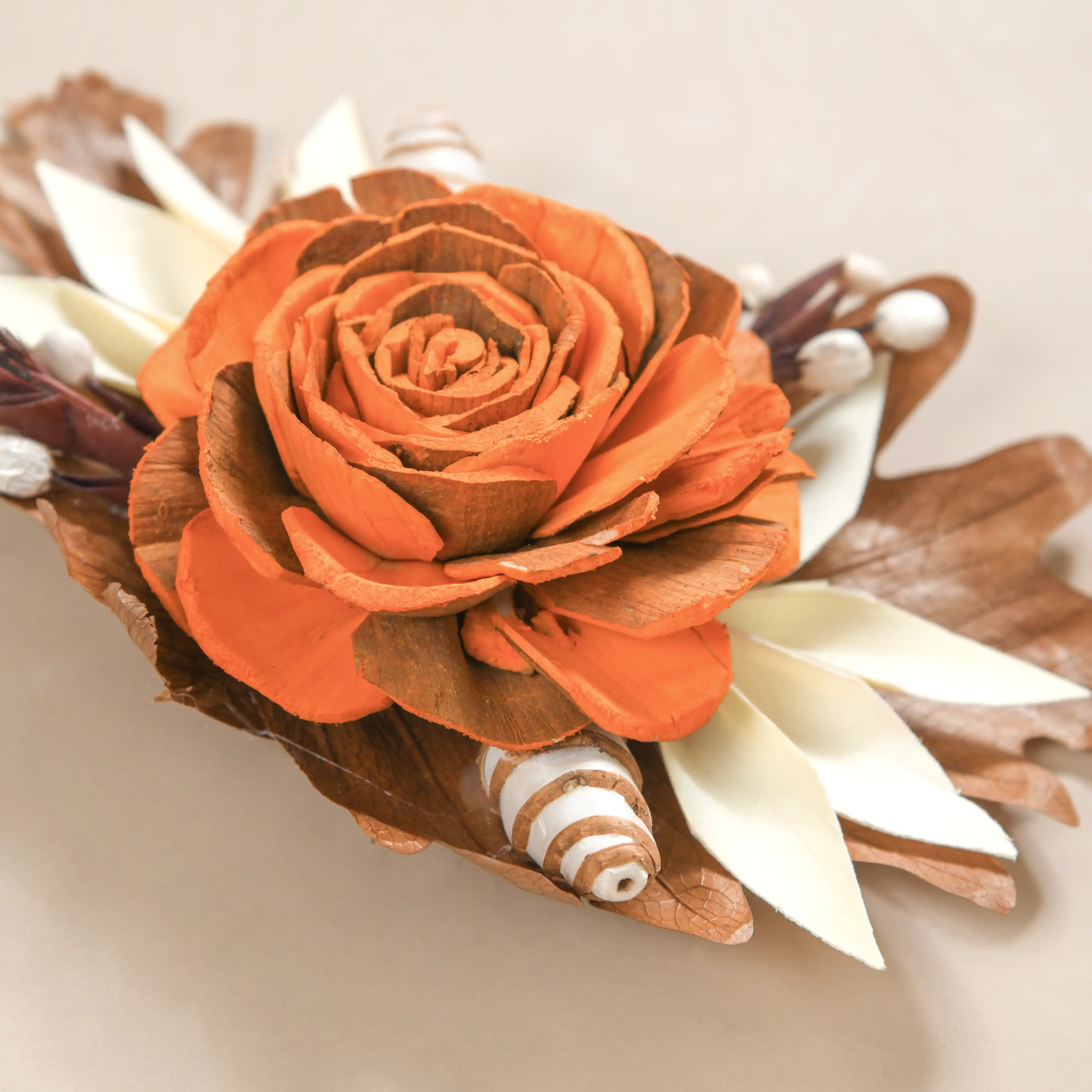 Autumn Orange Decorative Dried Flowers Set Of 6 - Image 10