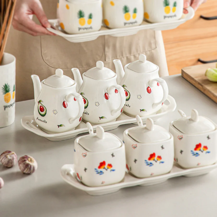 Avocado Condiment Kettle Set Of 3 - Image 4