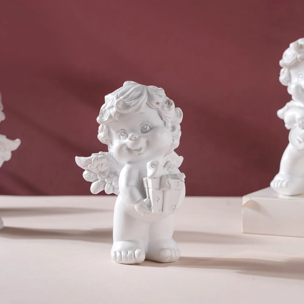 Baby Angel Resin Showpiece White Set Of 4 - Image 6