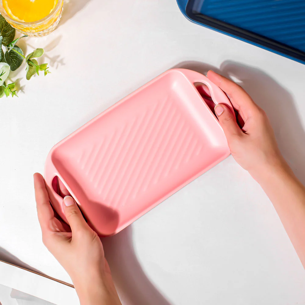 Baking Tray With Handle Pink - Image 2