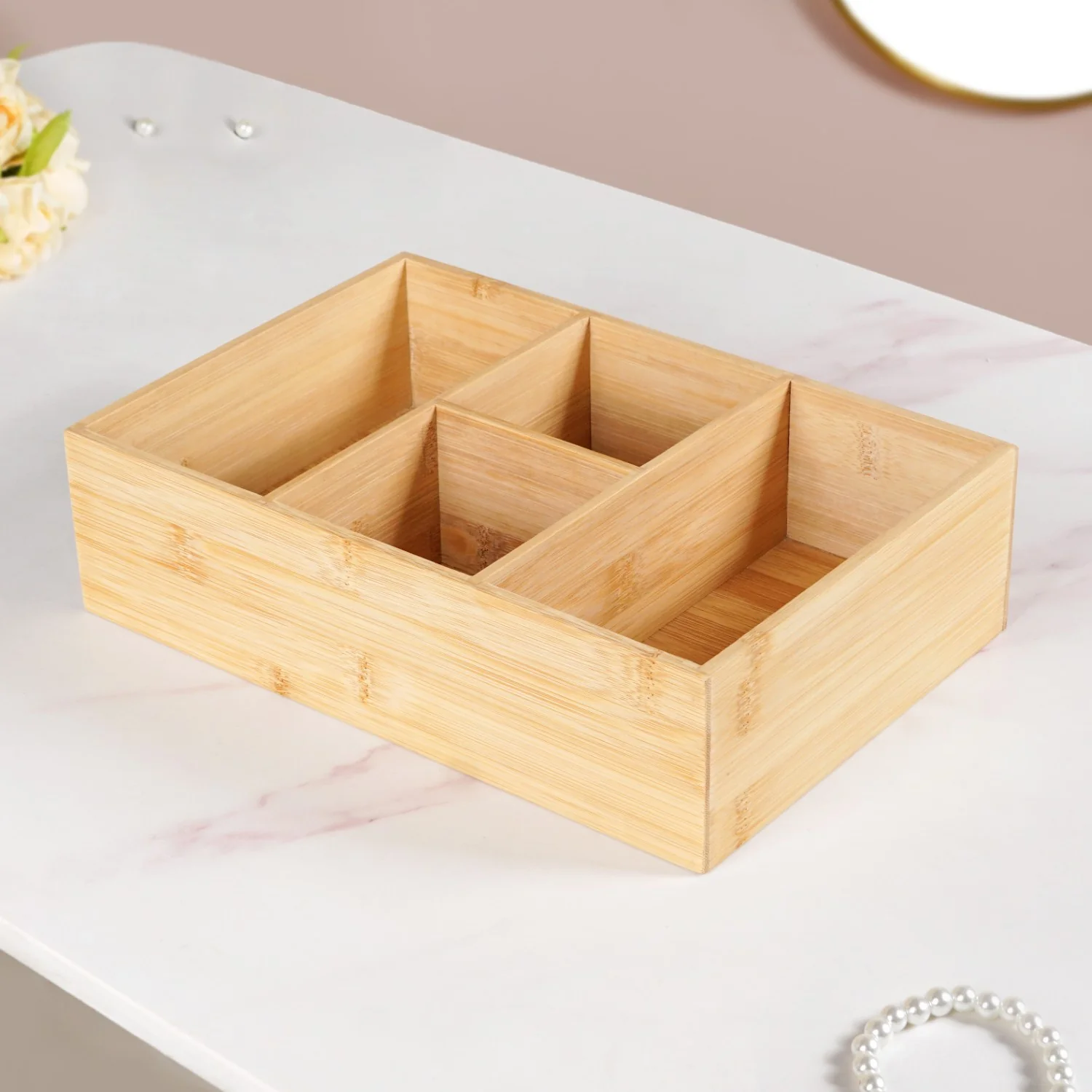 Bamboo Desk Drawer Organiser - Image 2