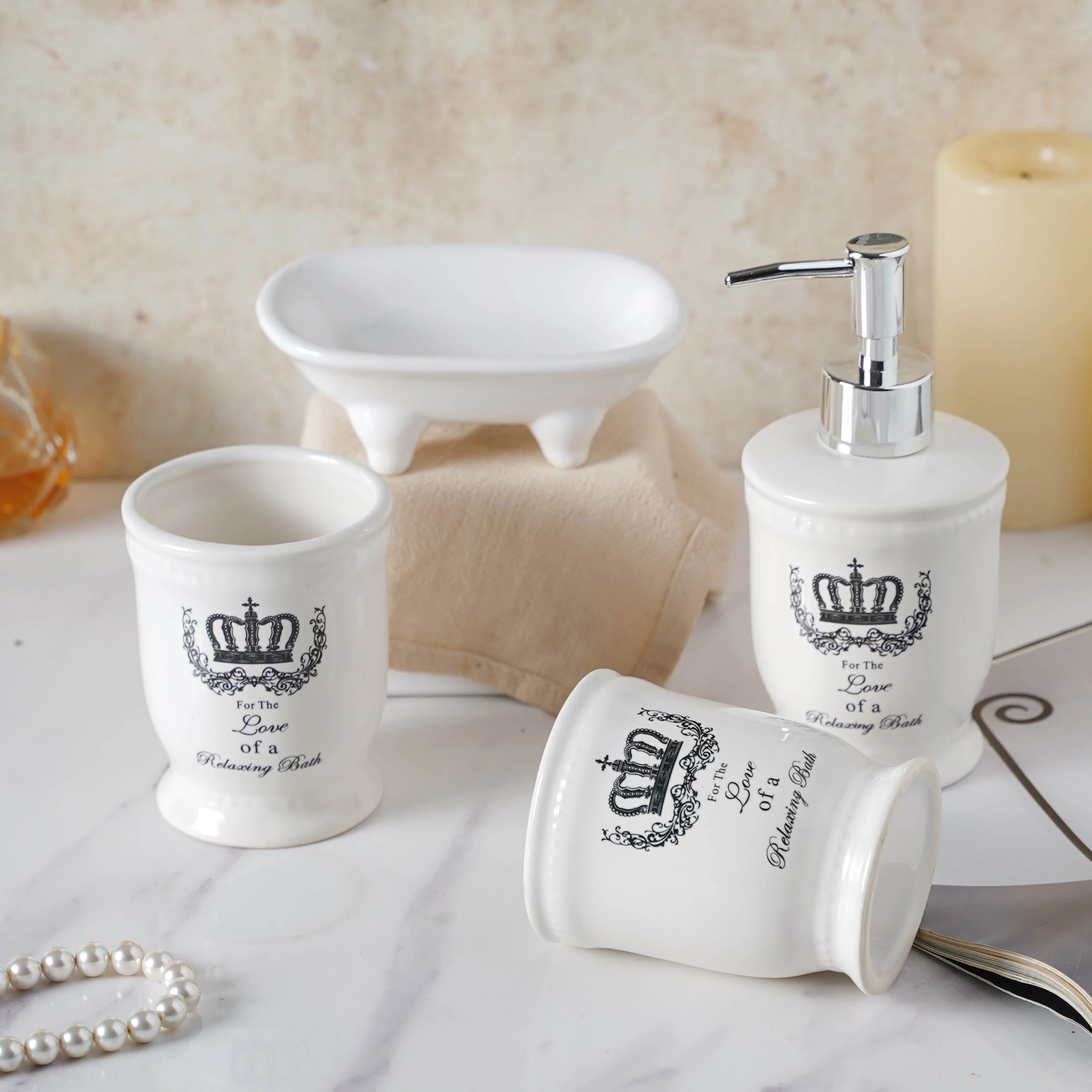 Bathroom Accessories Set Ceramic - Image 3