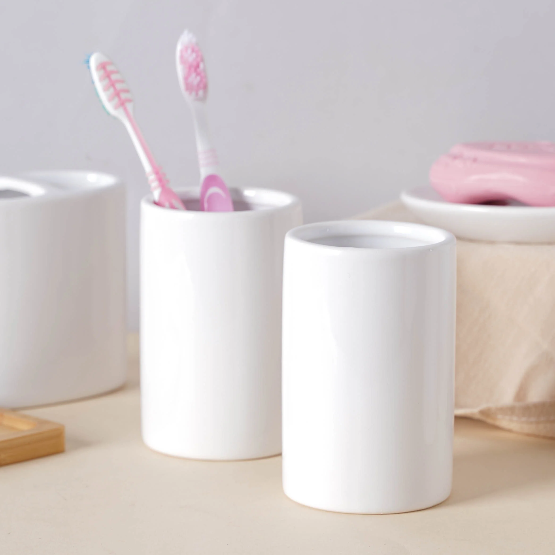 Bathroom Set of 5 White - Image 2