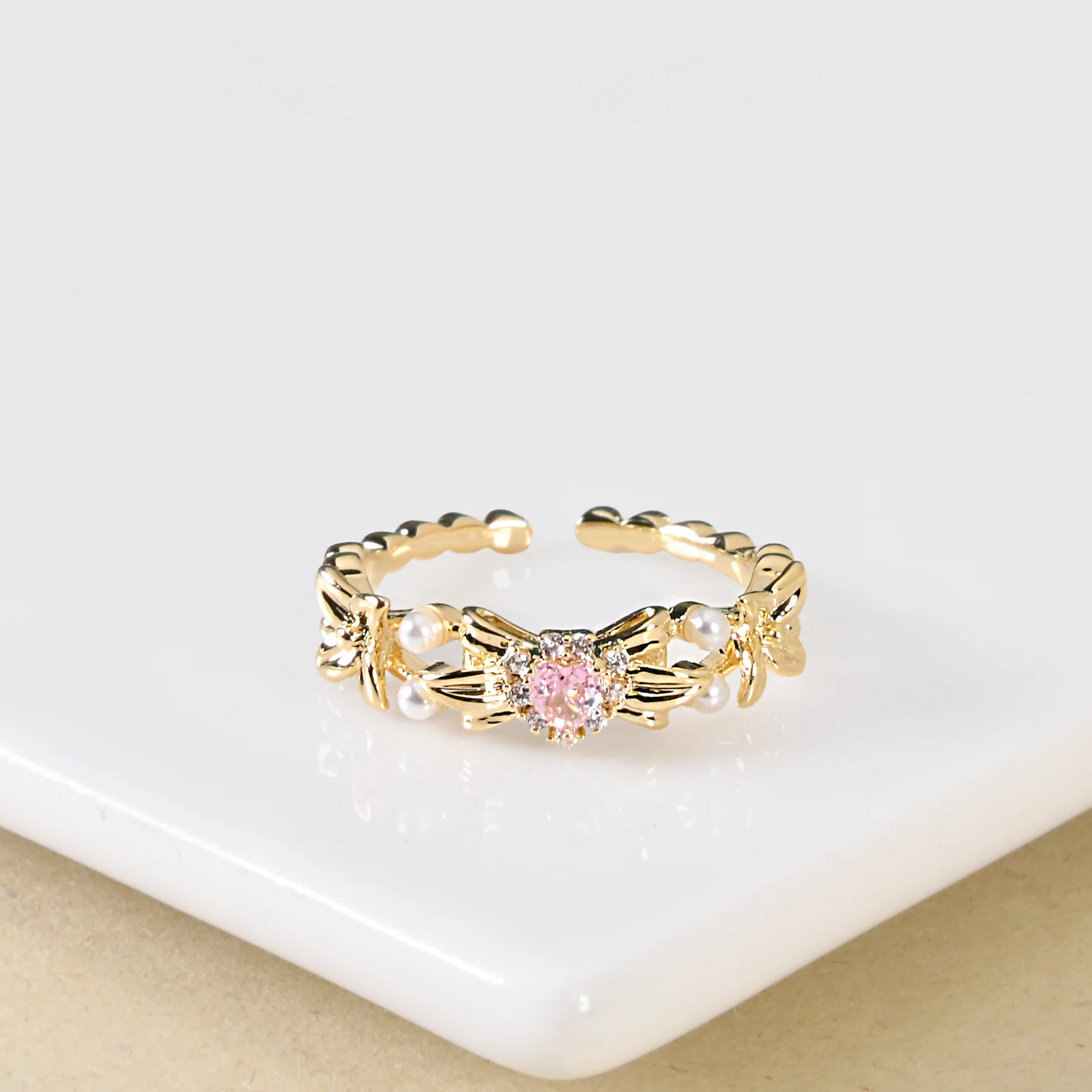 Beaded Floral Ring - Image 5