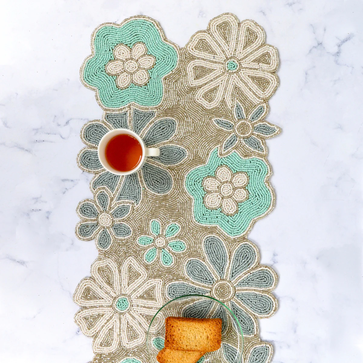 BEADS Blossom Runner - Blue, White and Silver - Image 3