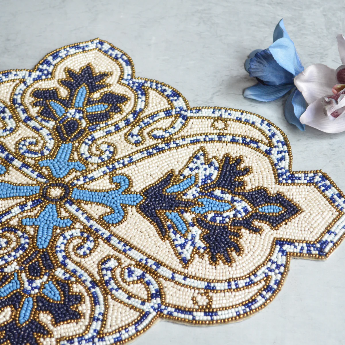 Beads Blue Baroque Mat - Image 4