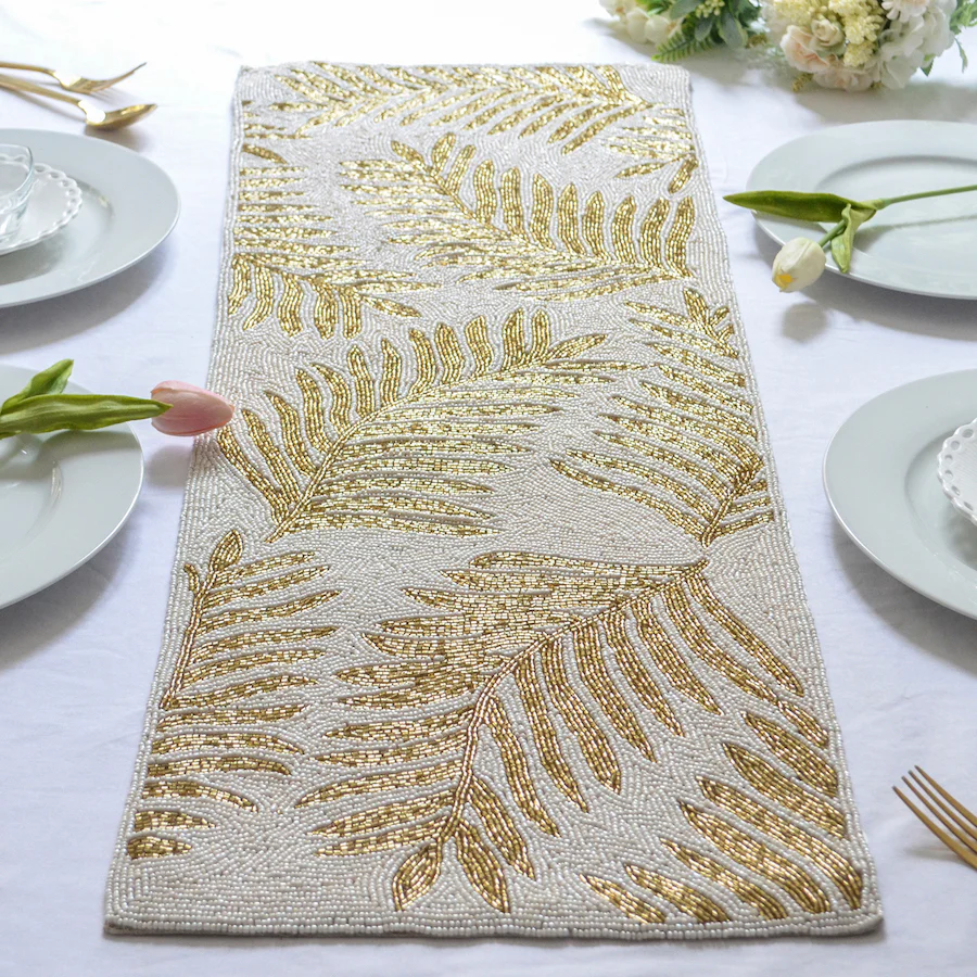 BEADS White and Gold Runner - Image 2