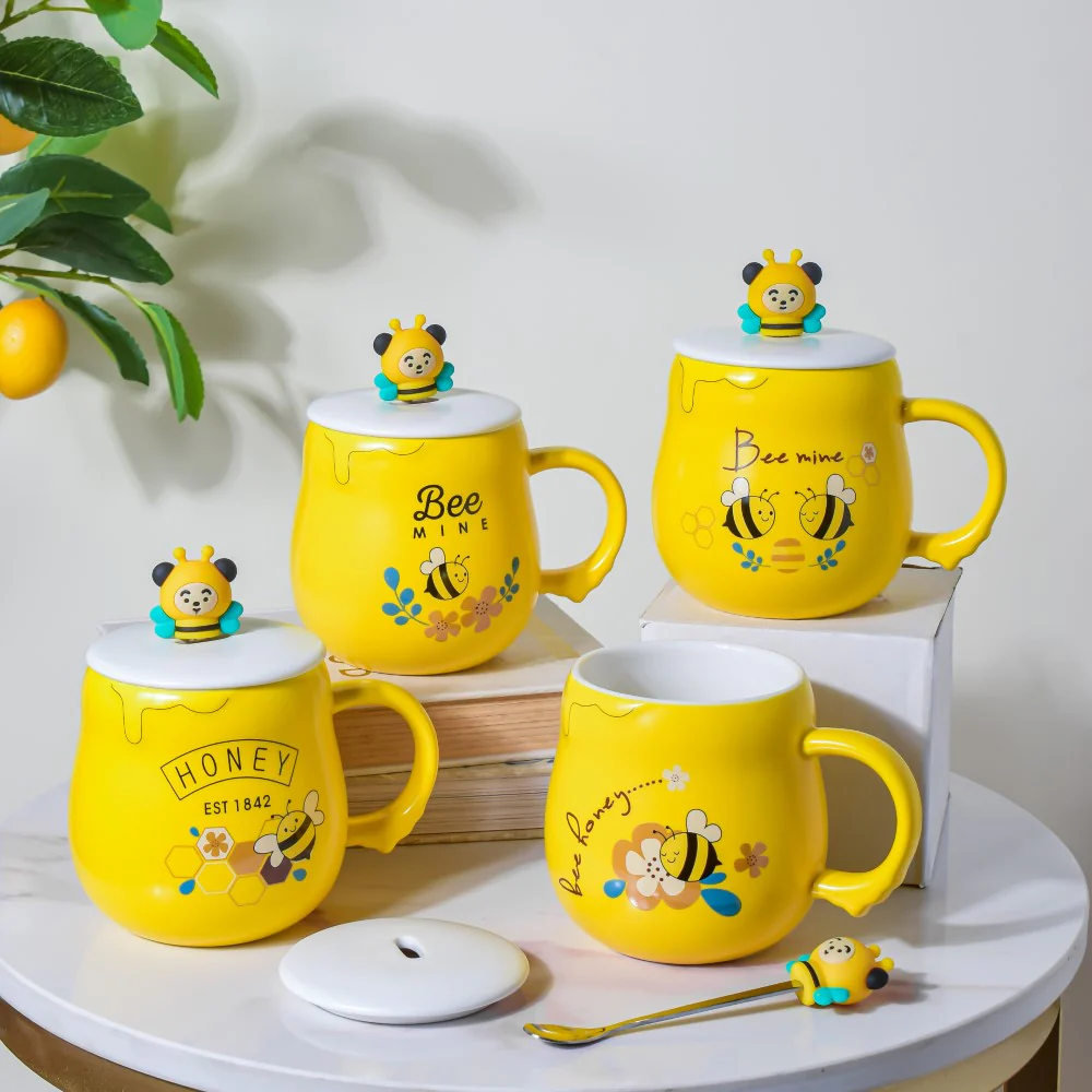 Bee Mine Coffee Mug Yellow 350 ml - Image 8