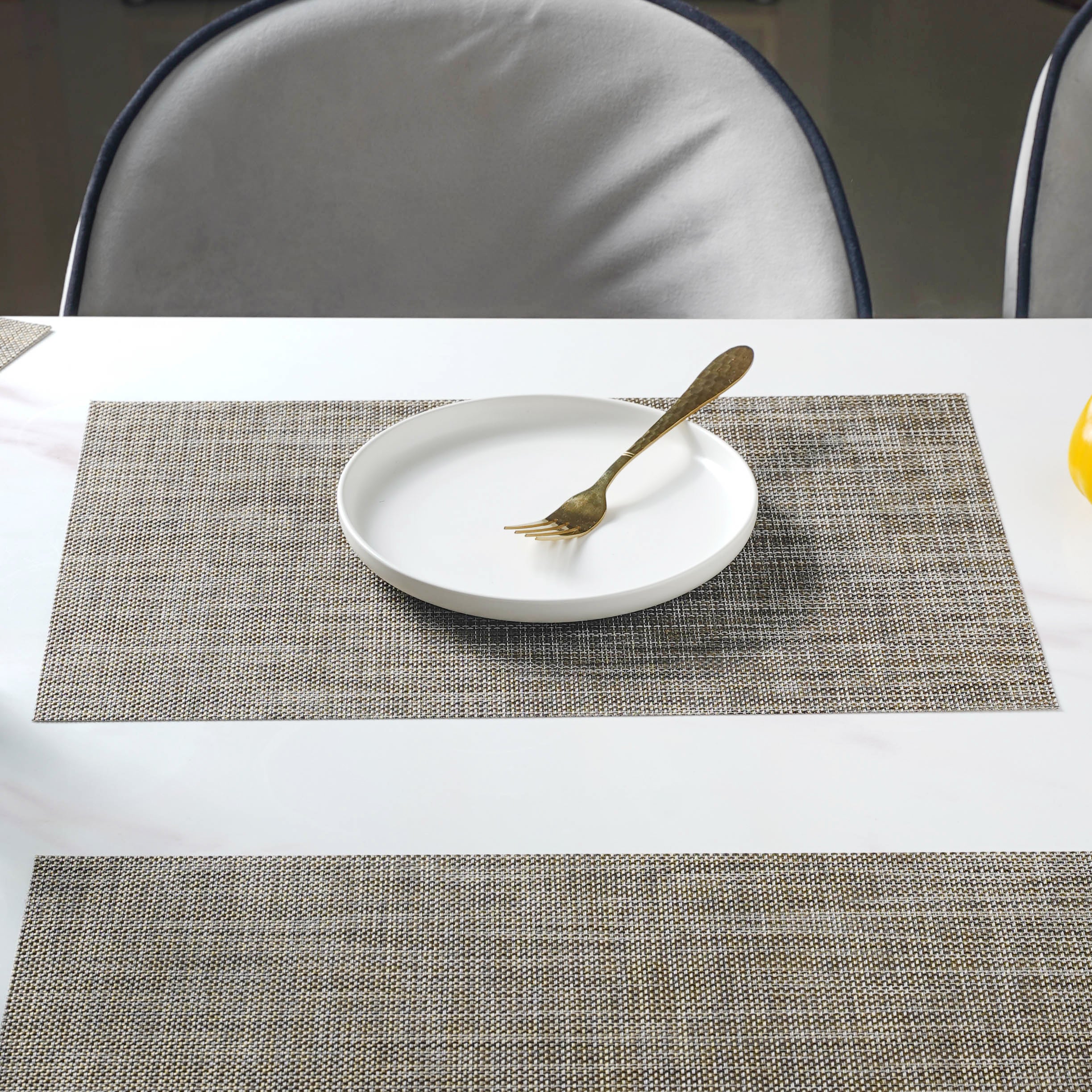 Beige-grey PVC Table Mat Set of 6 - Image 6