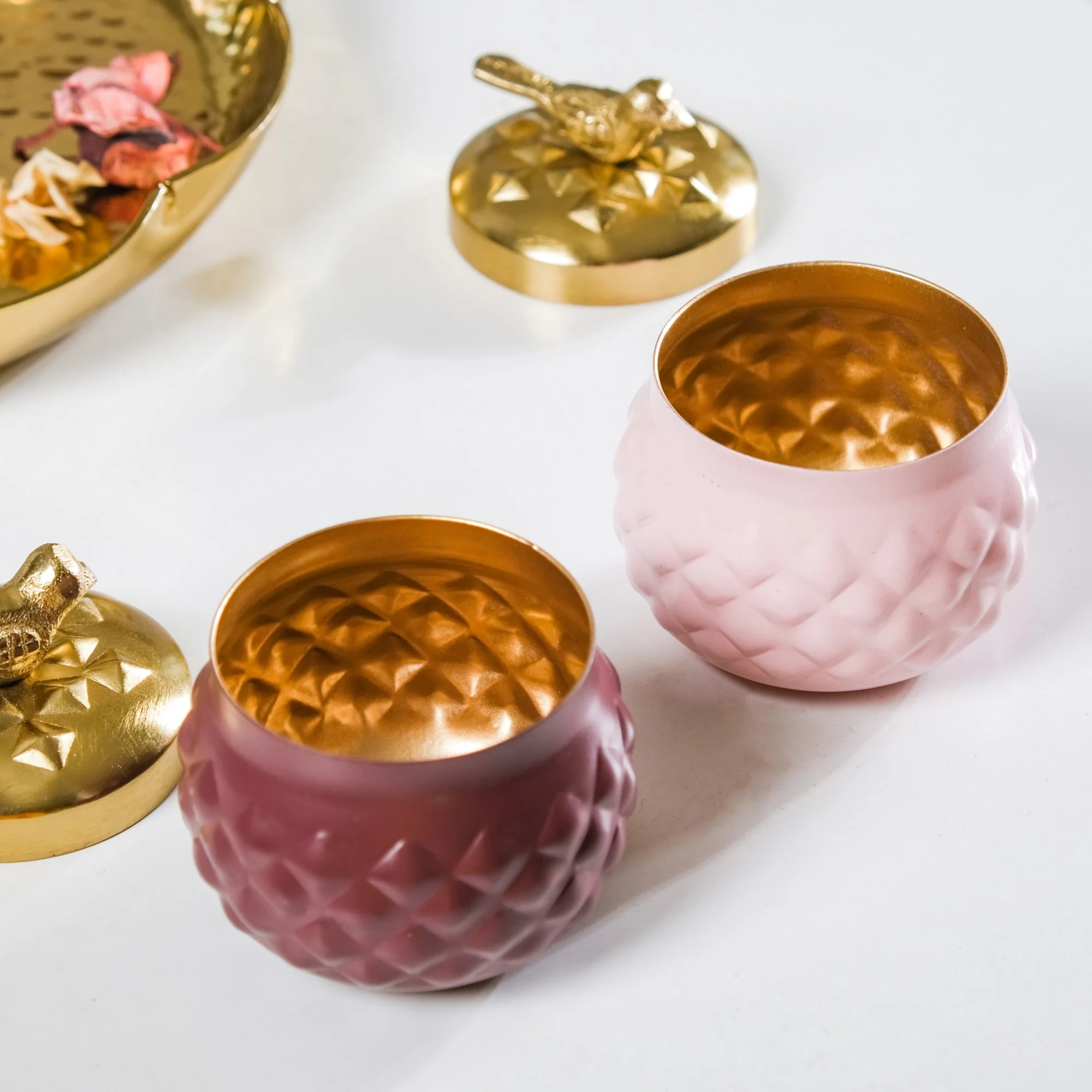 Bird Metal Jar With Lid Set of 2 - Image 5