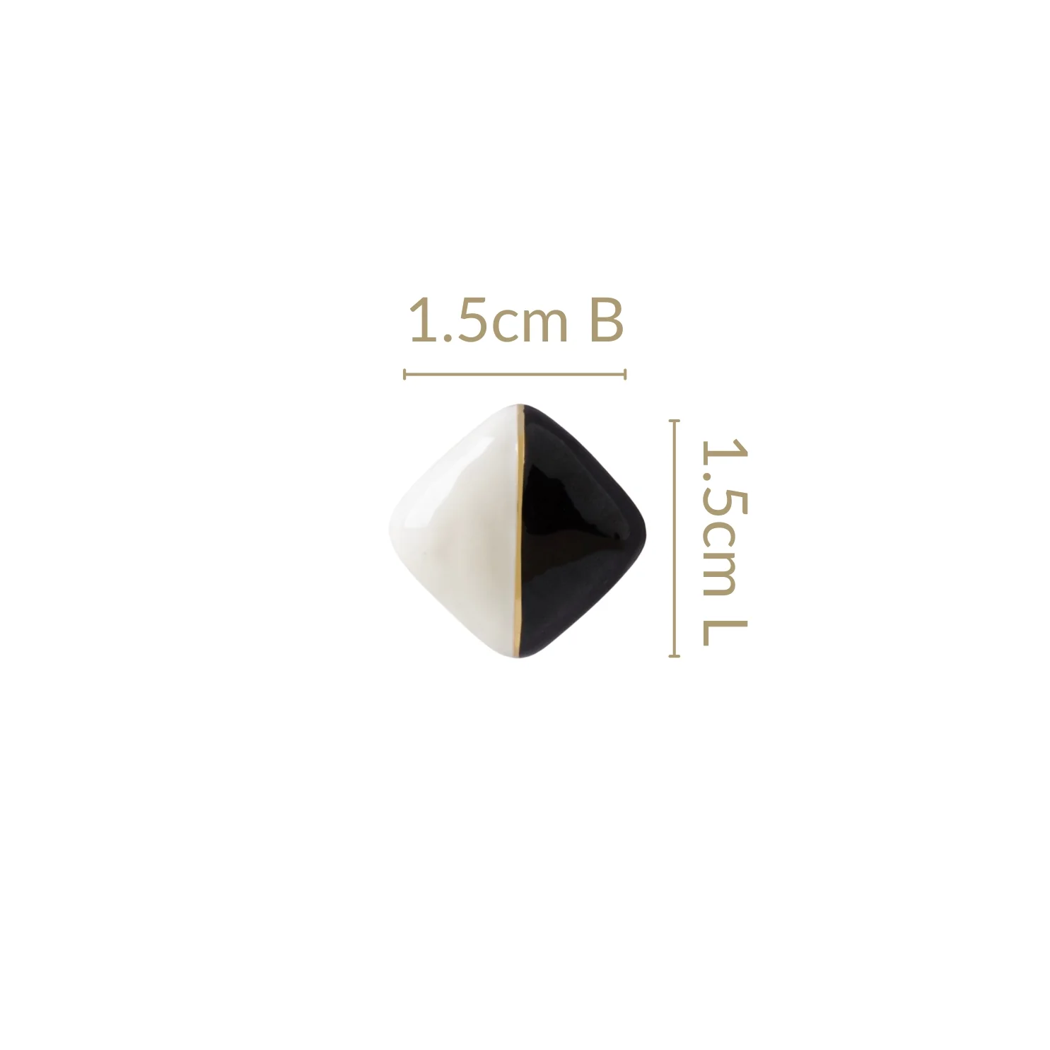 Black And White Square Studs - Image 3
