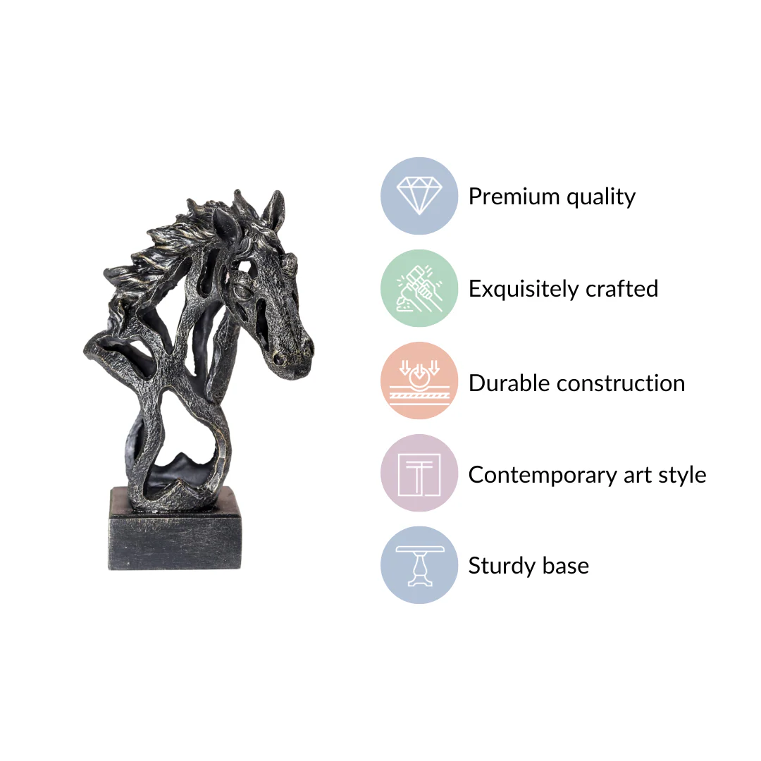 Black Horse Decorative Showpiece - Image 5