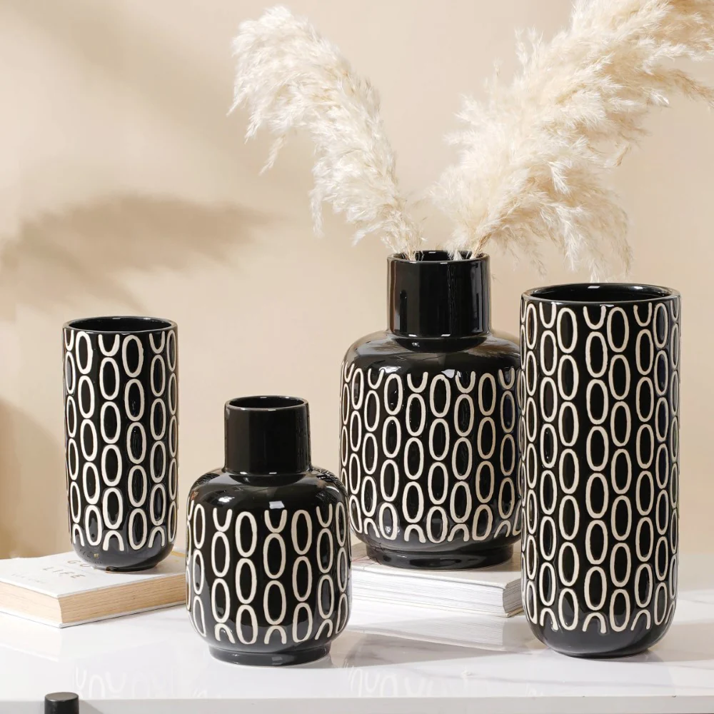 Black Room Decor Vase - Image 8