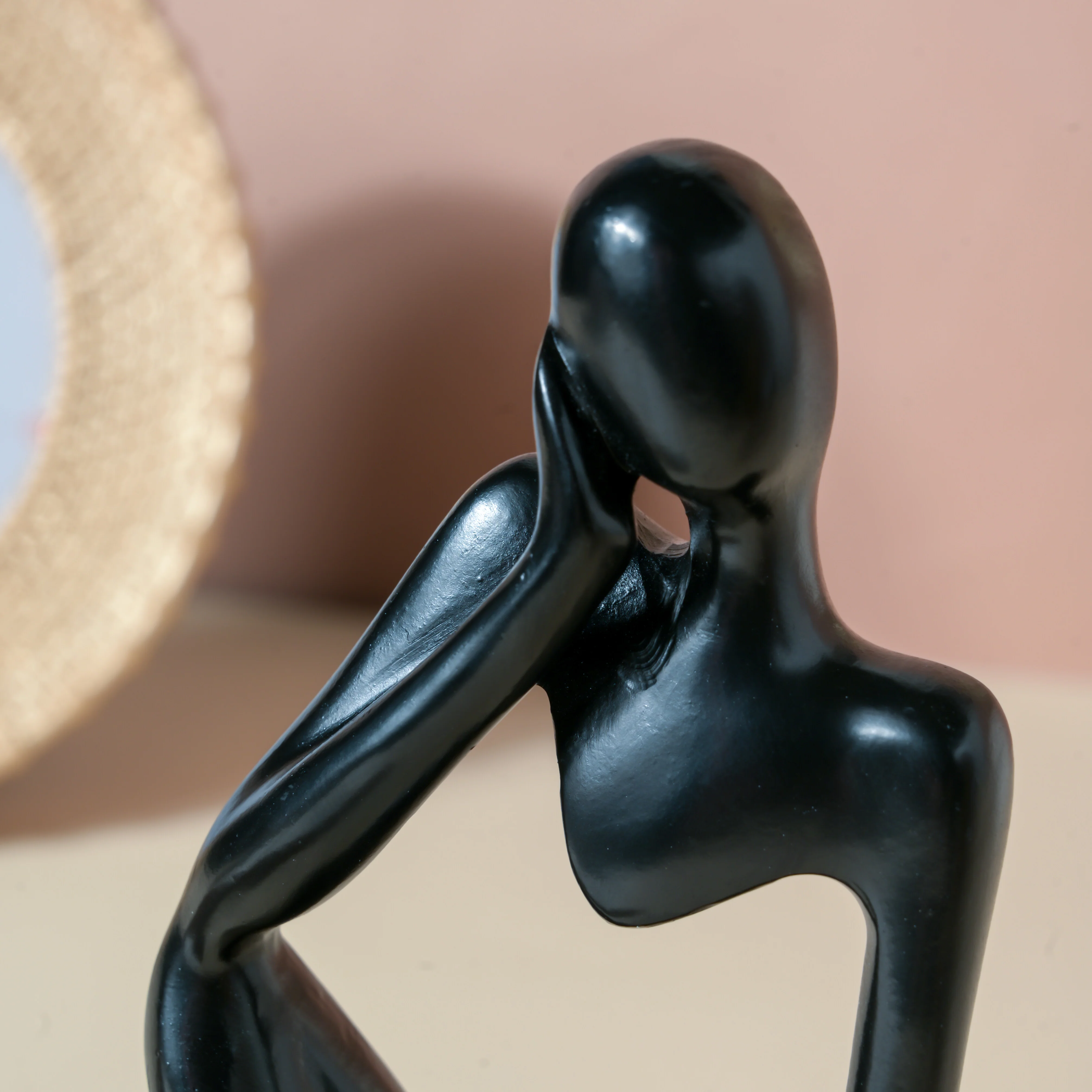 Black Sitting Showpiece Thoughtful - Image 3