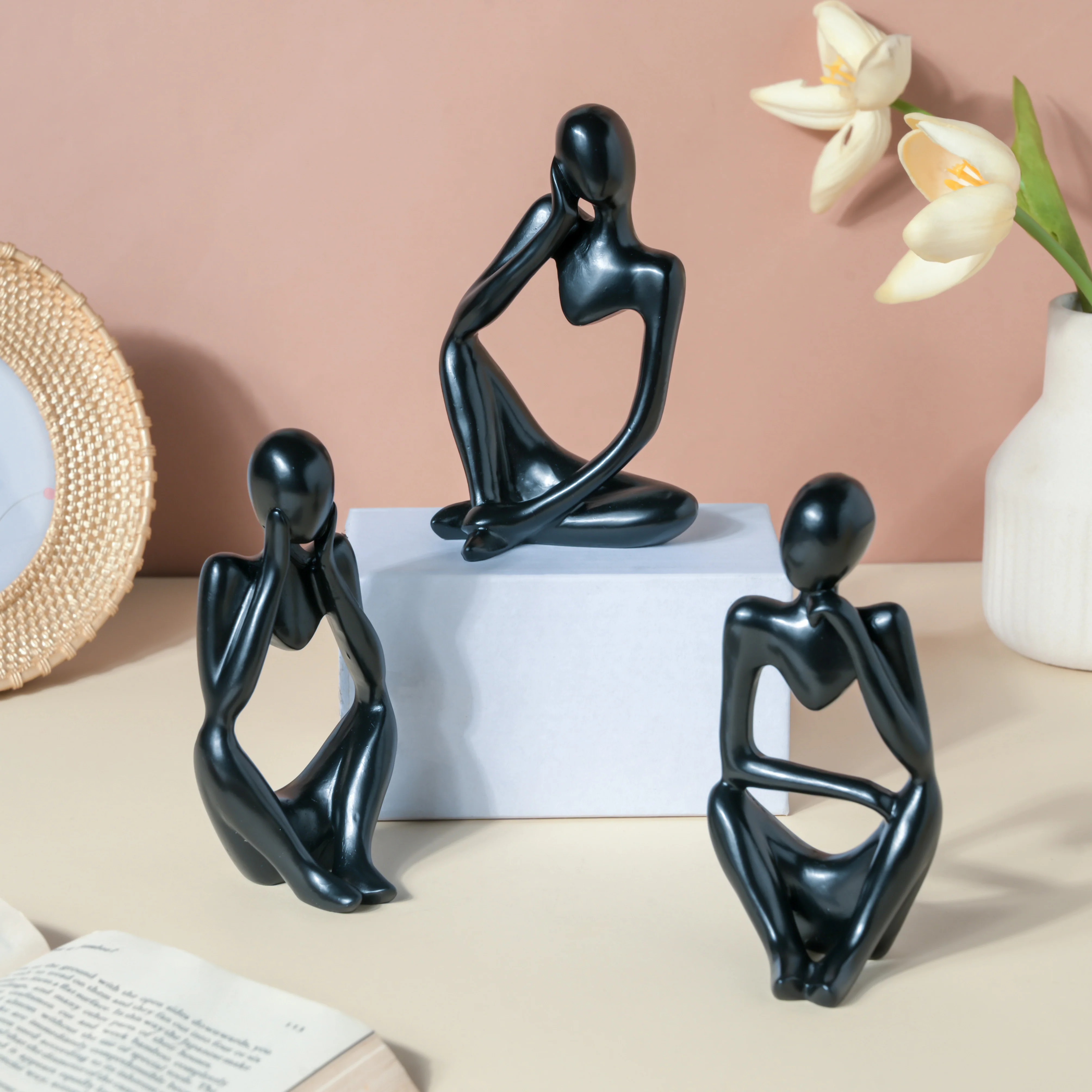 Black Sitting Showpiece Thoughtful - Image 4