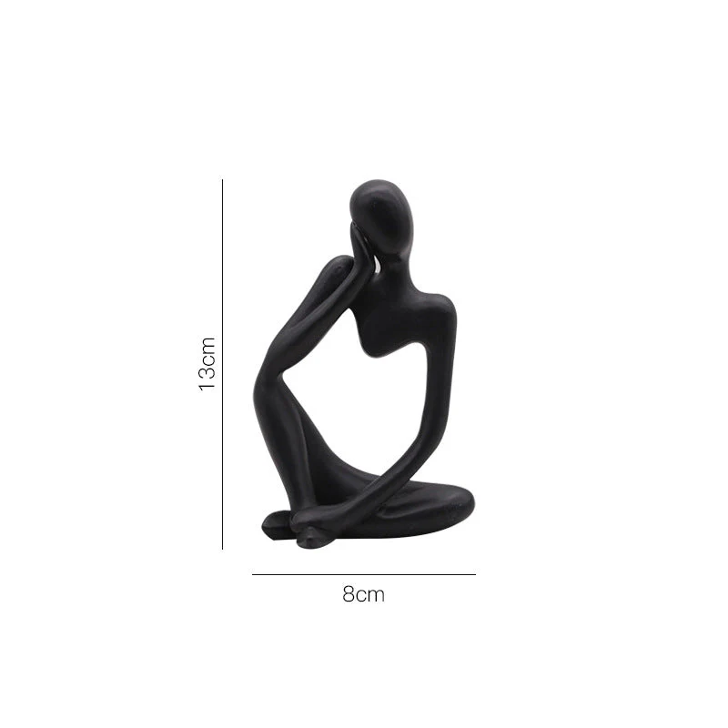 Black Sitting Showpiece Thoughtful - Image 5