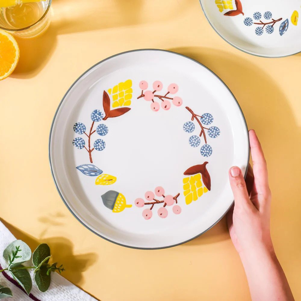 Bloom Ceramic Dinner Plate Grey 10 Inch - Image 2