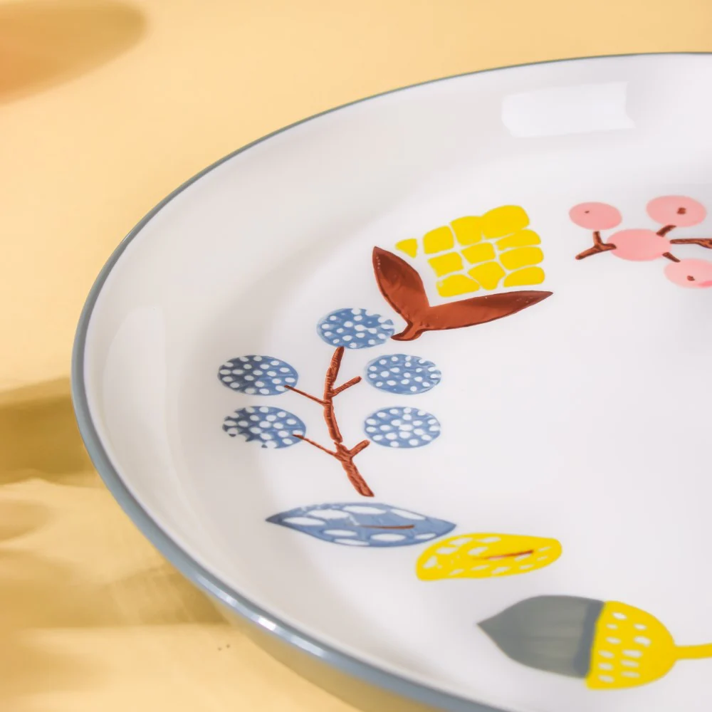 Bloom Ceramic Dinner Plate Grey 10 Inch - Image 4