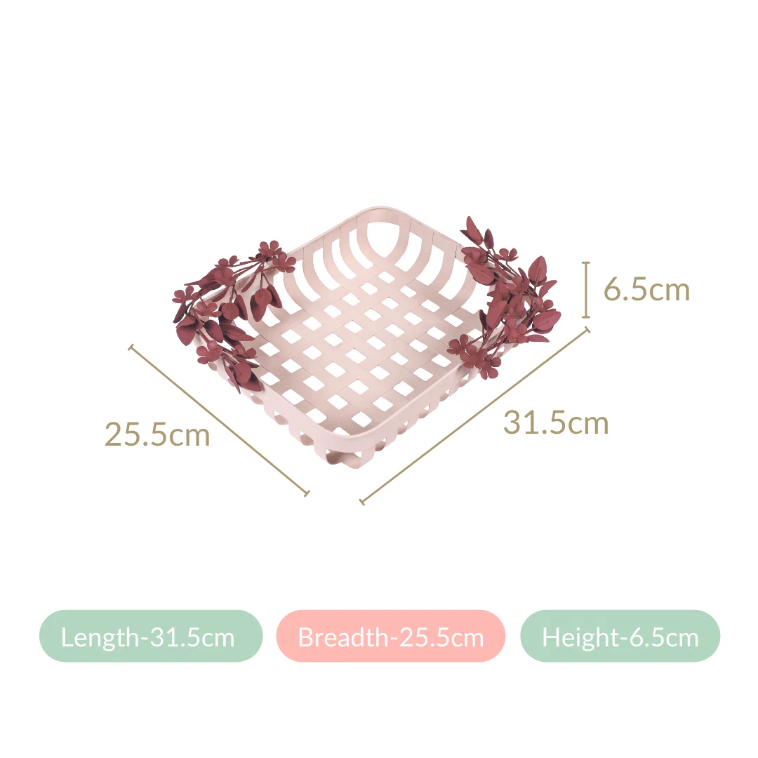 Bloom Pink Decorative Basket 13x10 Inch - Image 6