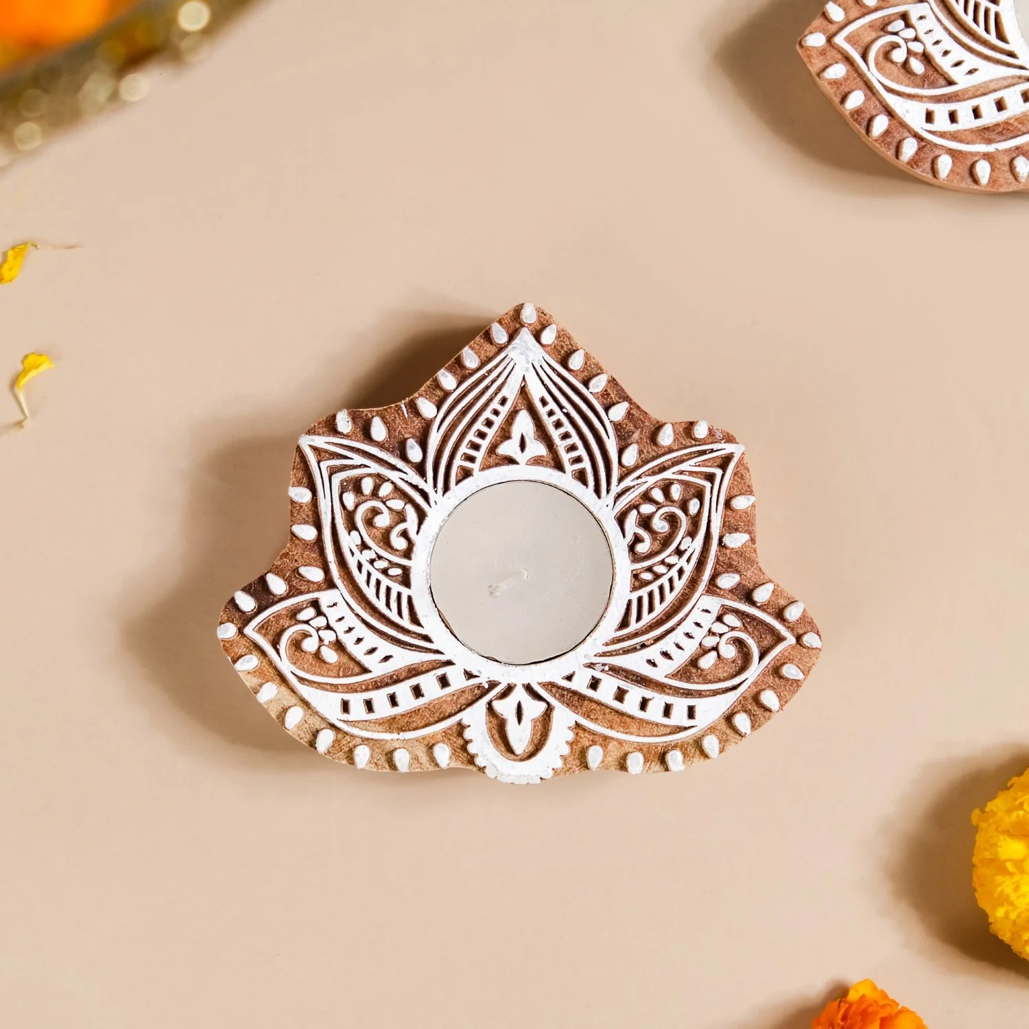Blooming Lotus Tea Light Candle Holder Set Of 2 - Image 10
