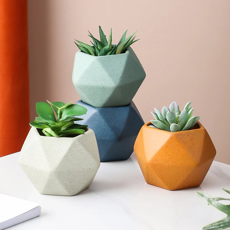 Blue Abstract Plant Pot - Image 9