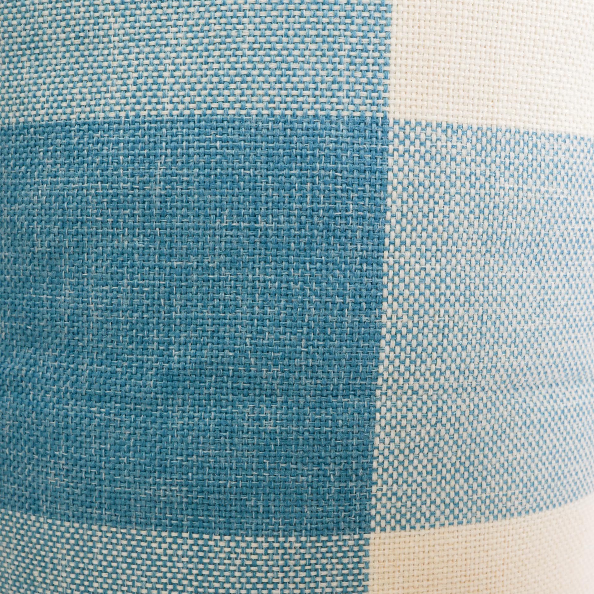 Blue Checkered Bed Pillow Cover - Image 4
