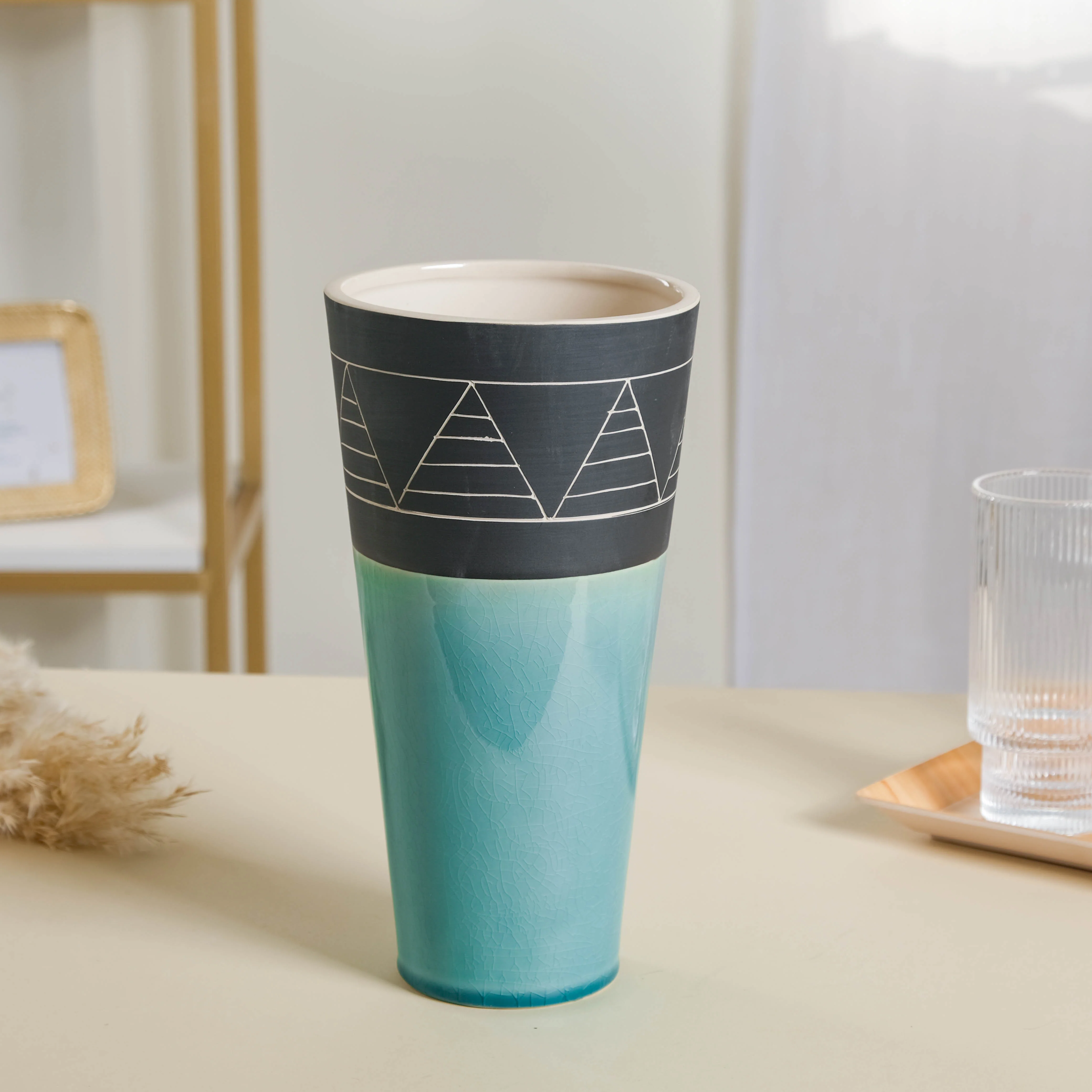 Blue Contemporary Vase - Image 3