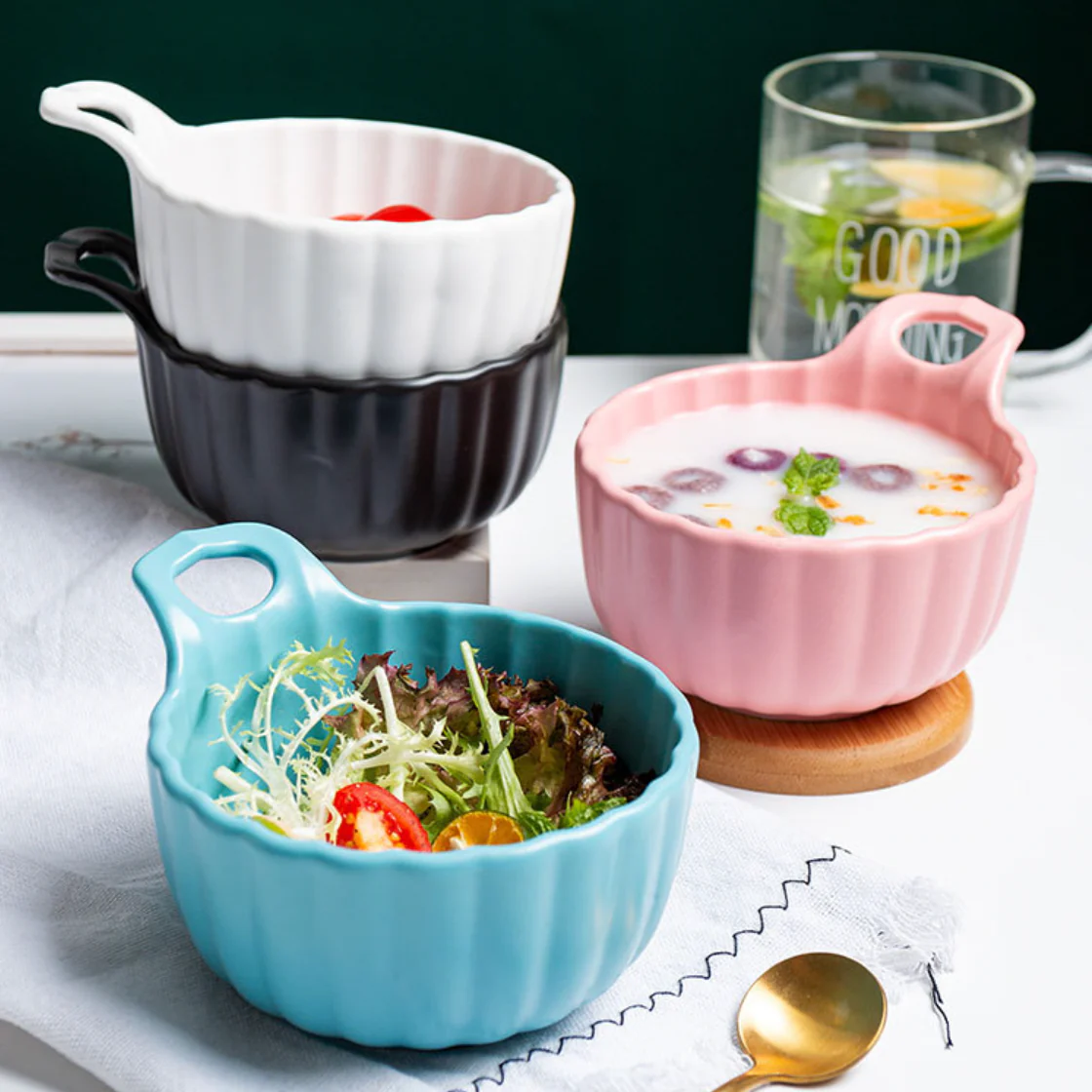 Blue Muffin Scallop Bowl 250 ml - Image 2