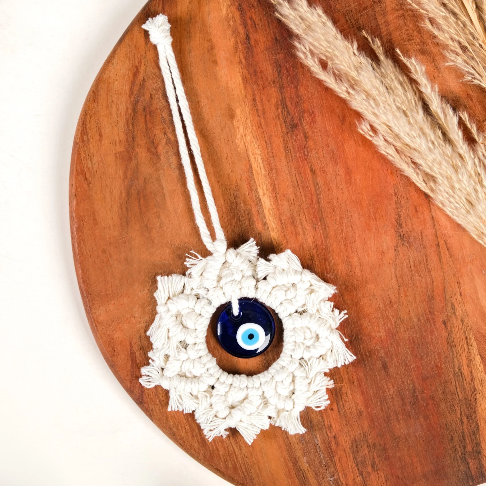 Bohemian Macrame Evil Eye Wall Hanging Set Of 3 - Image 5
