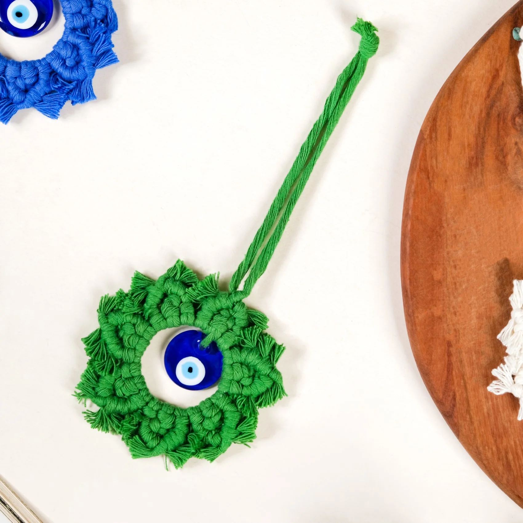 Bohemian Macrame Evil Eye Wall Hanging Set Of 3 - Image 6
