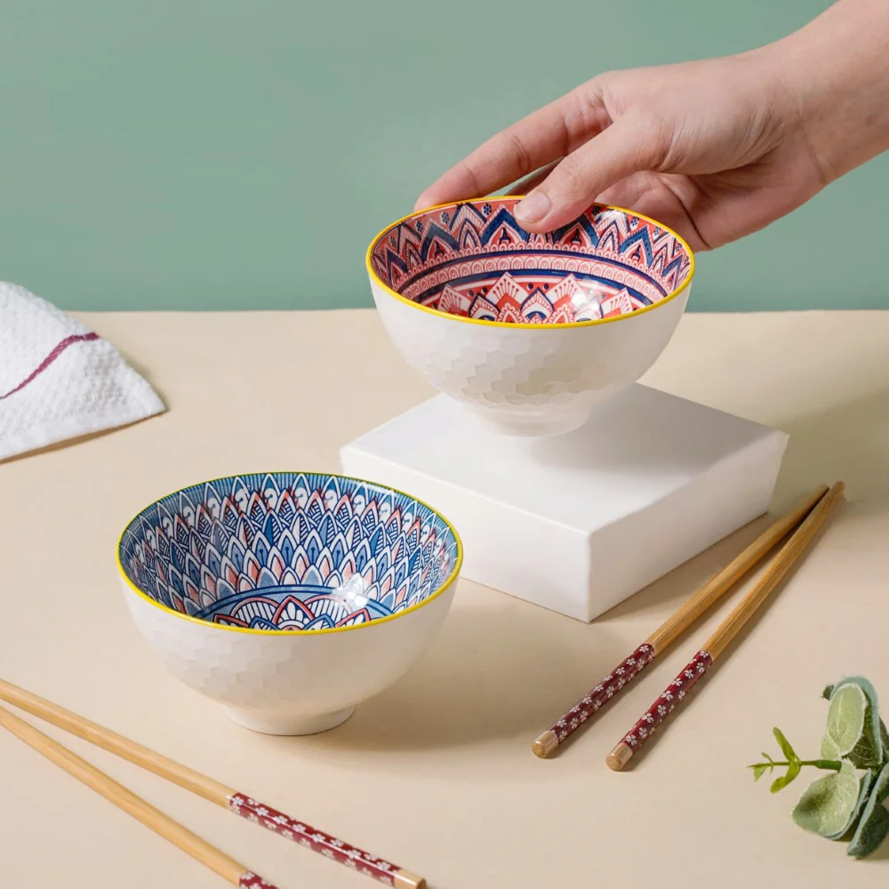 Bohemian Ramen Bowl Set of 2 - Image 2