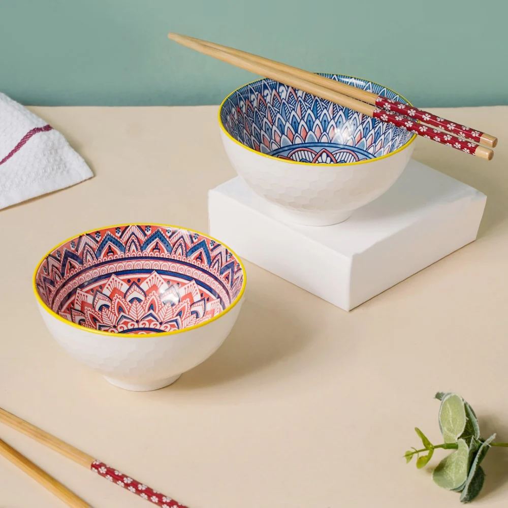 Bohemian Ramen Bowl Set of 2 - Image 4